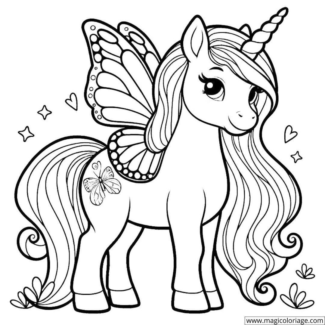 unicorn — Disegno da colorare