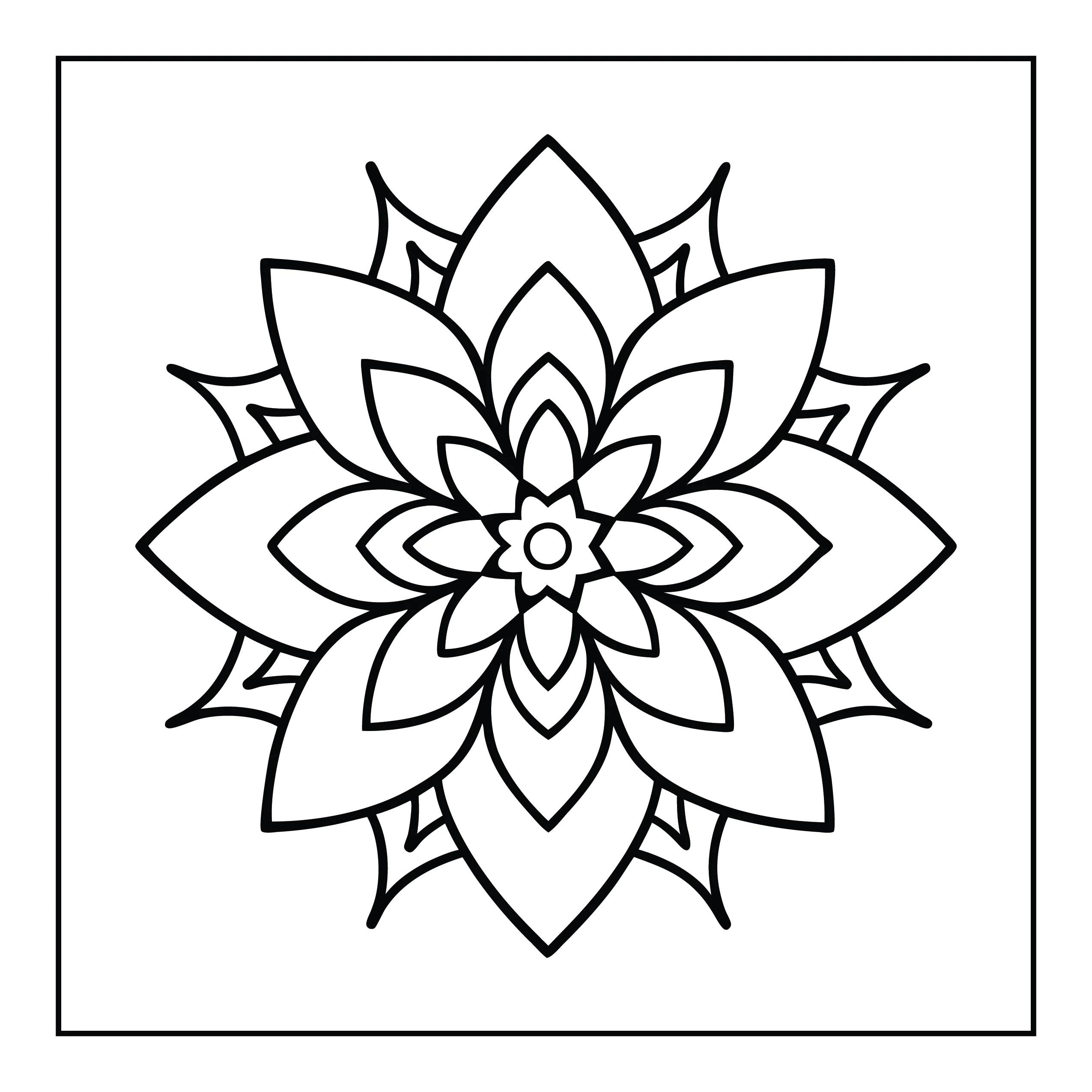 Coloriage fleur magnifique — Page de coloriage