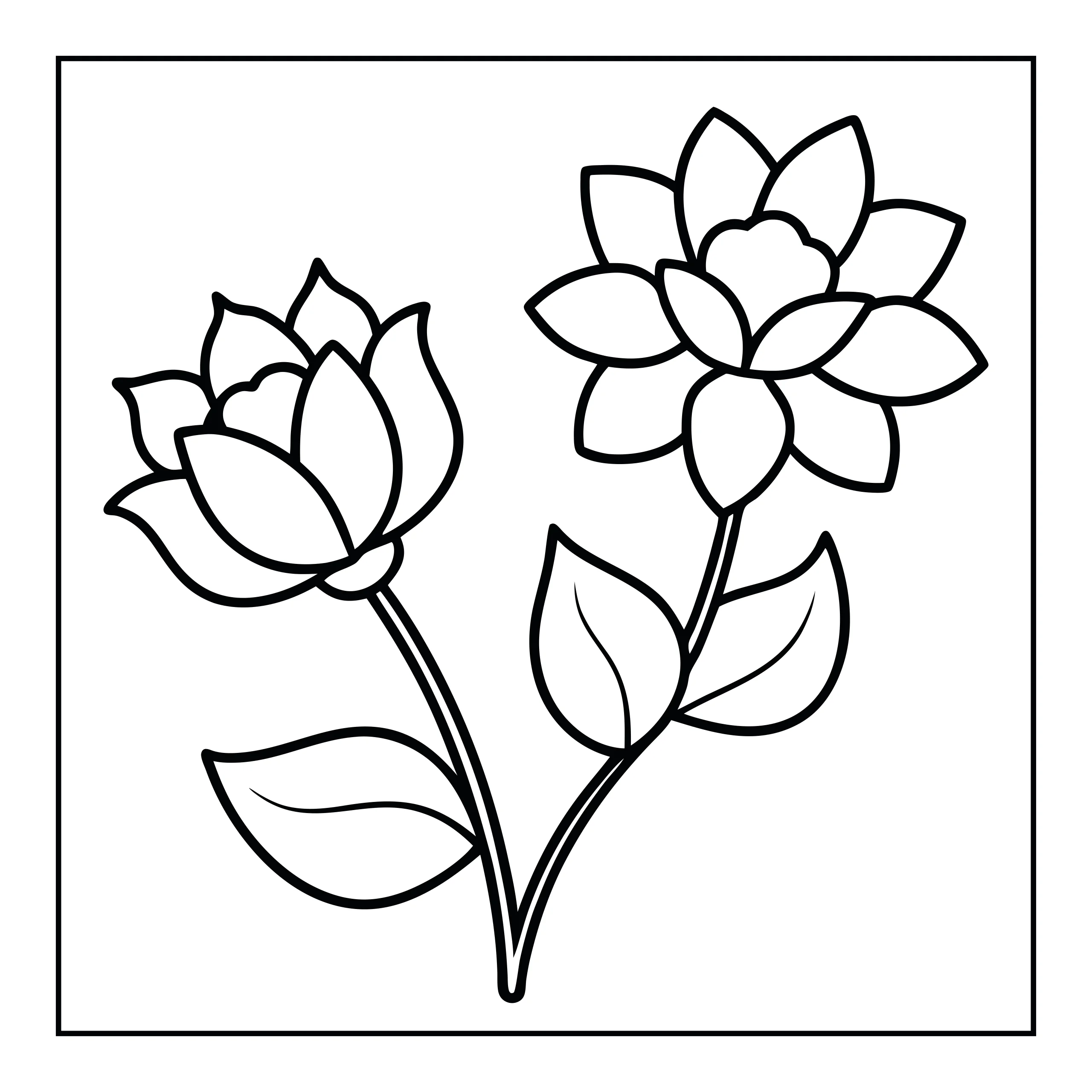 Coloriage fleurs — Page de coloriage