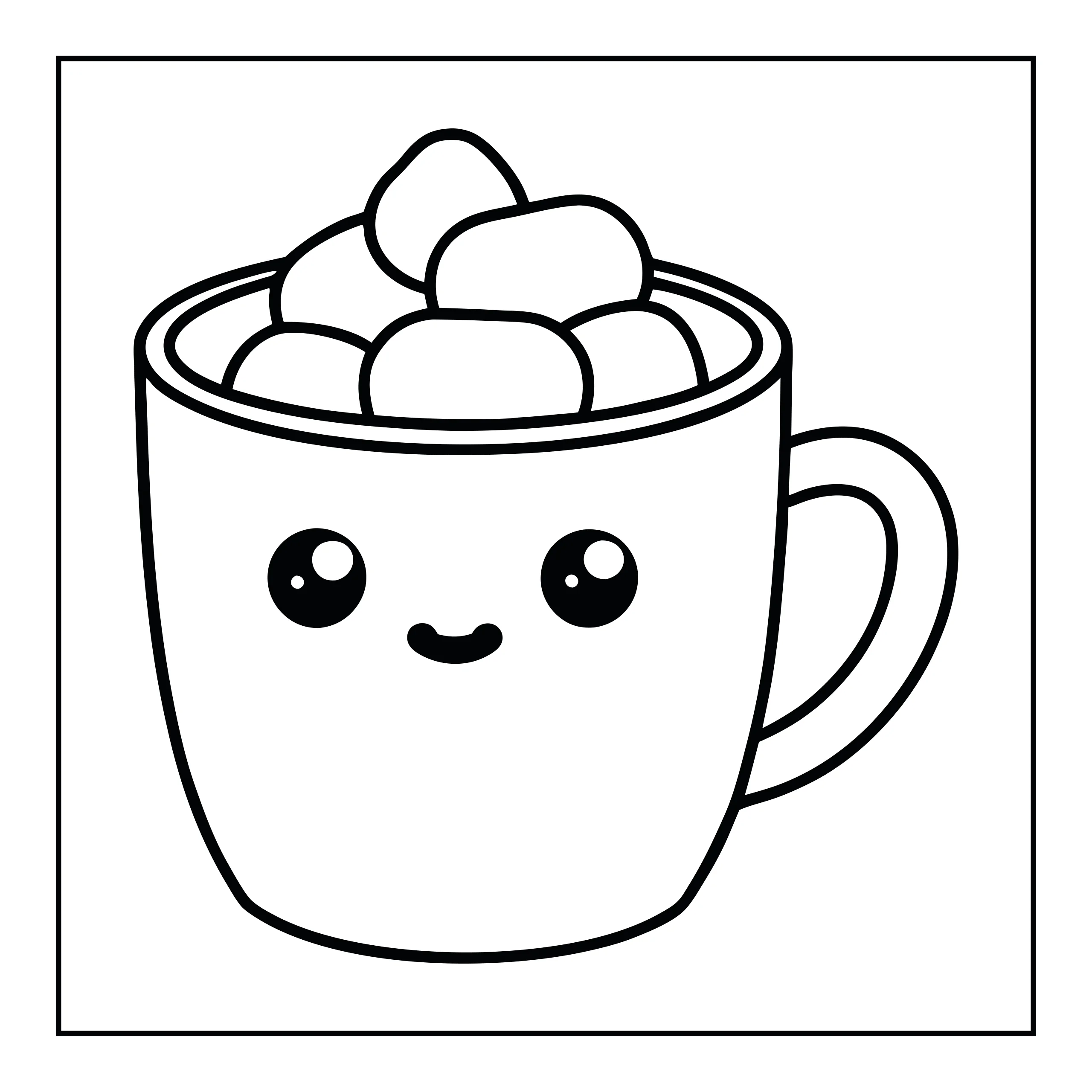 Hot Chocolate Cup Coloring Page — Coloring page
