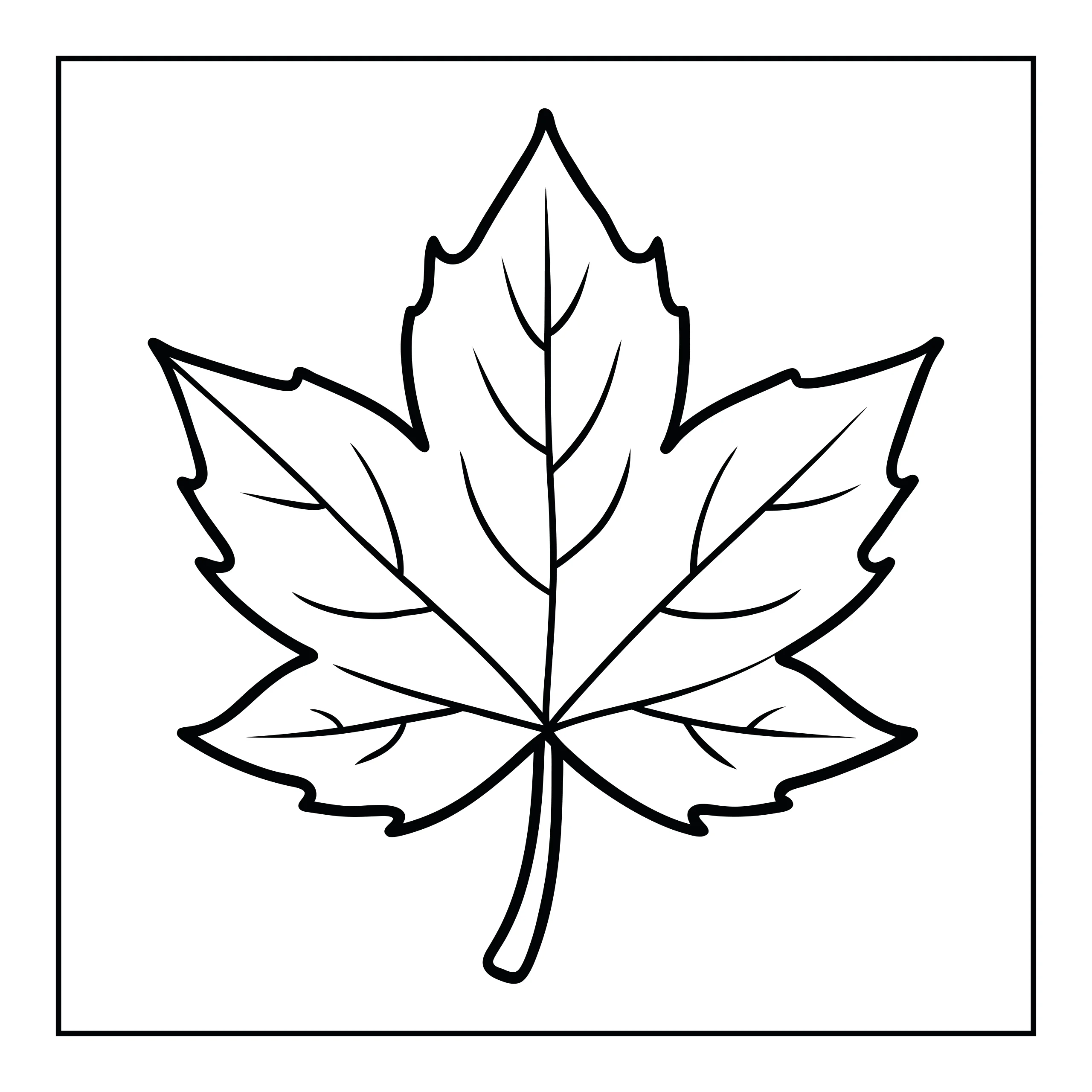 Coloriage feuille — Page de coloriage