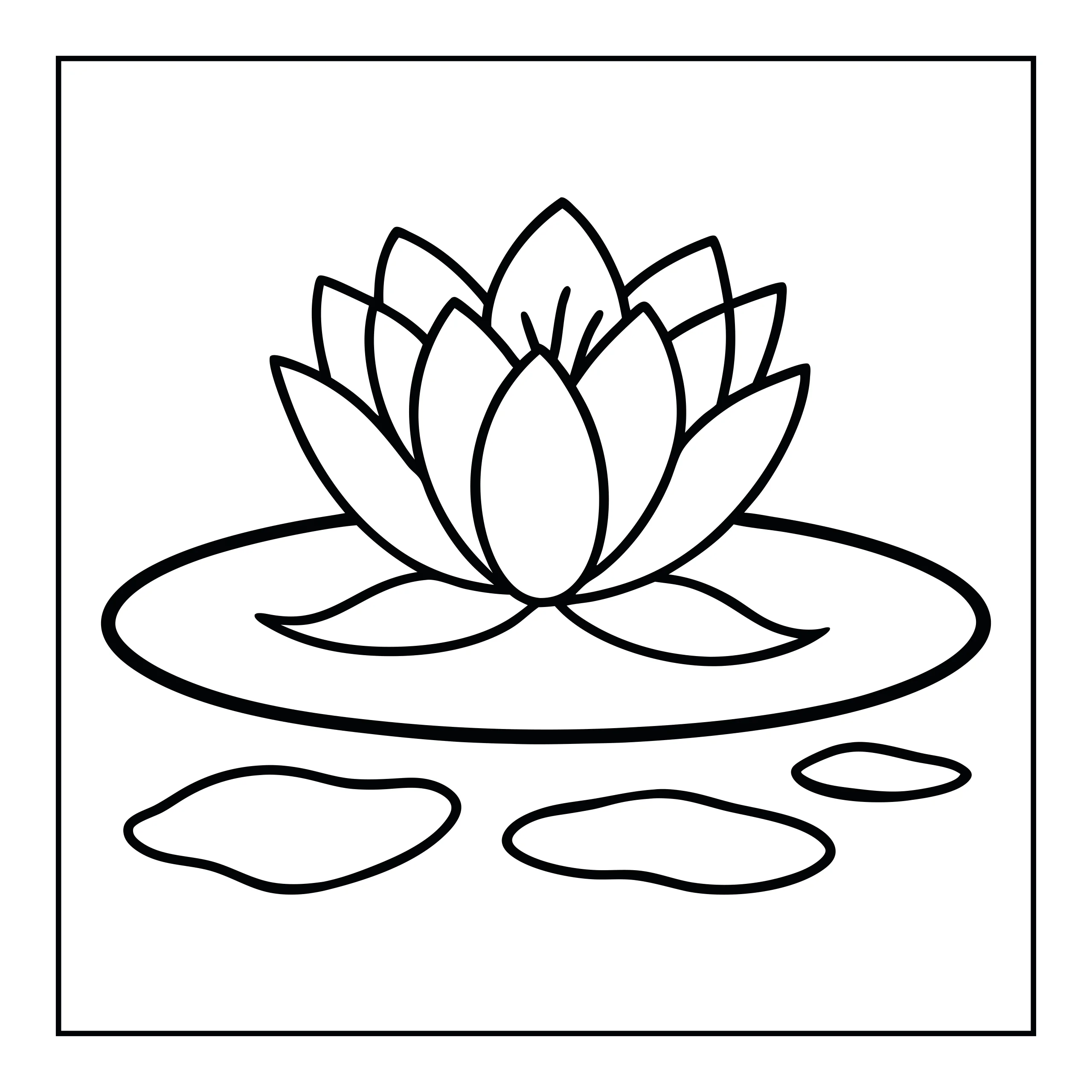 Coloriage fleur de lotus — Page de coloriage
