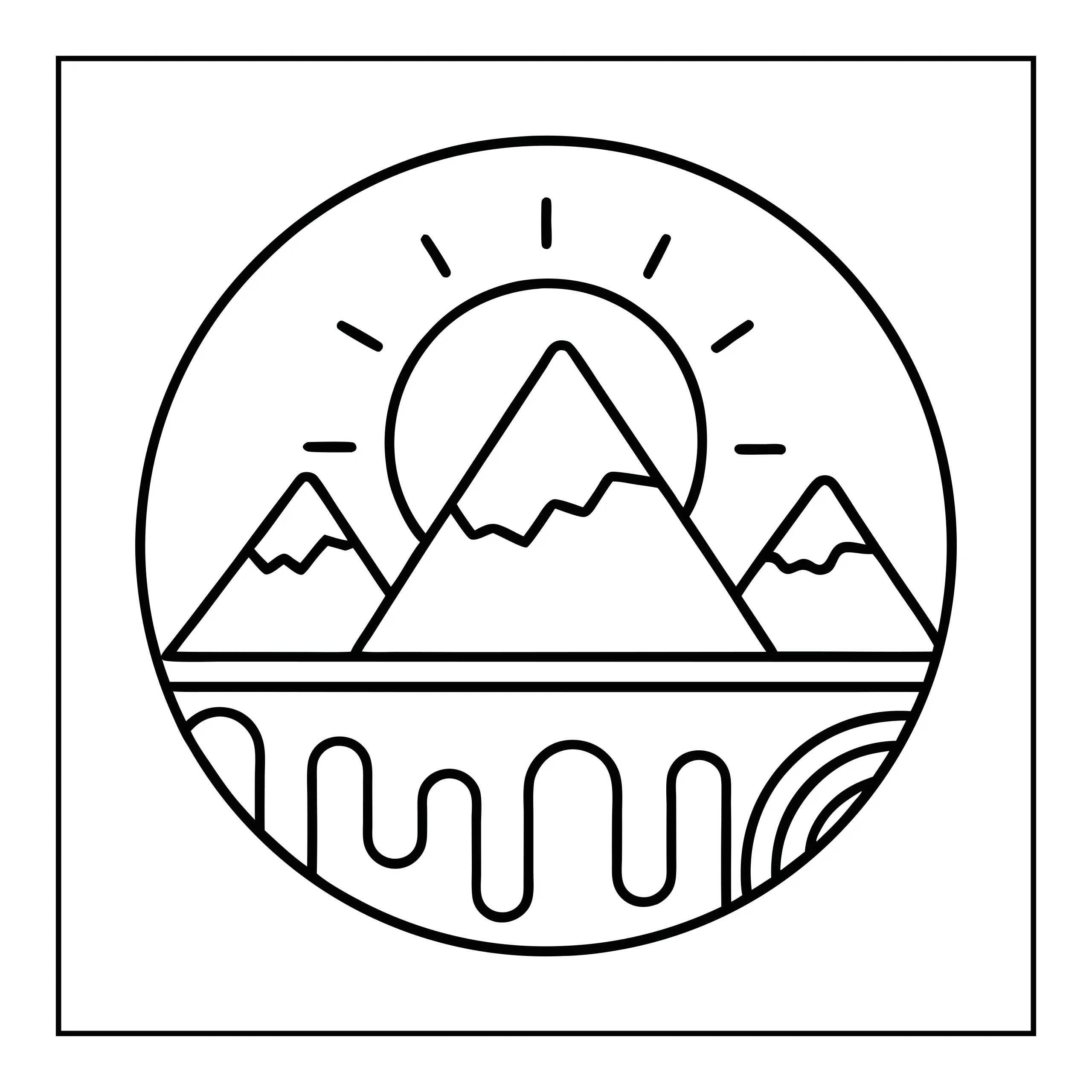 Coloriage montagnes graphiques — Page de coloriage