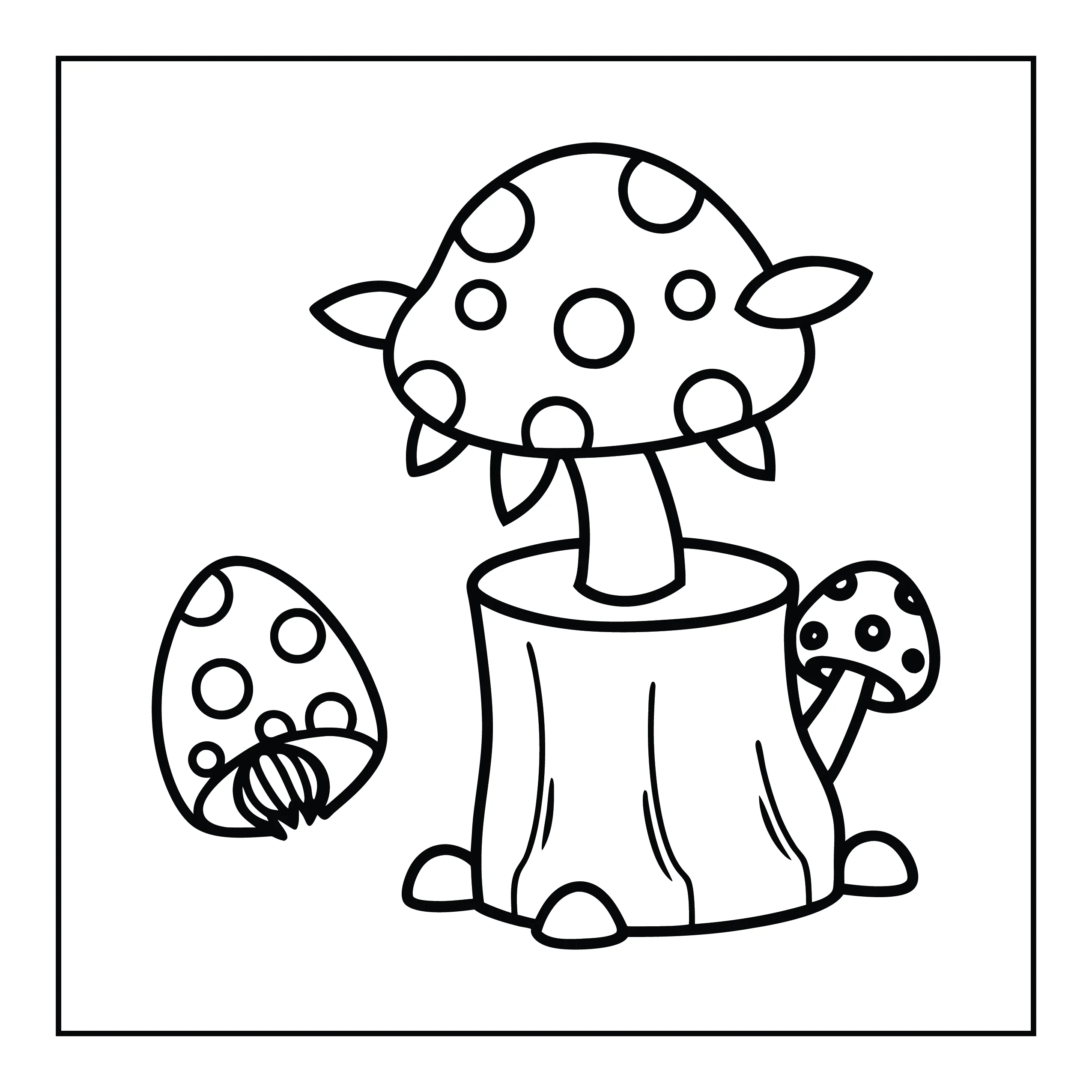 Coloriage champignon — Page de coloriage