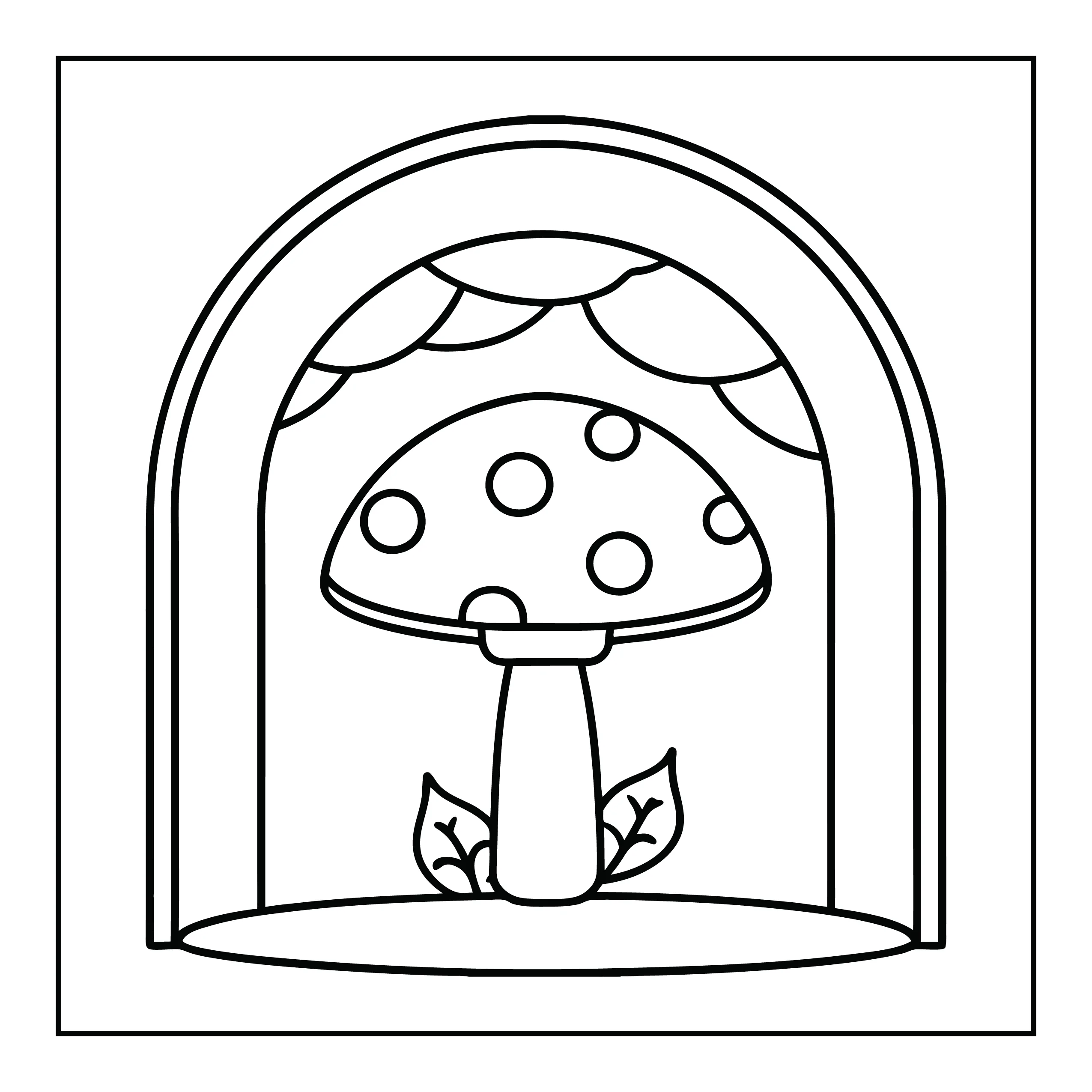 Coloriage champignon — Page de coloriage