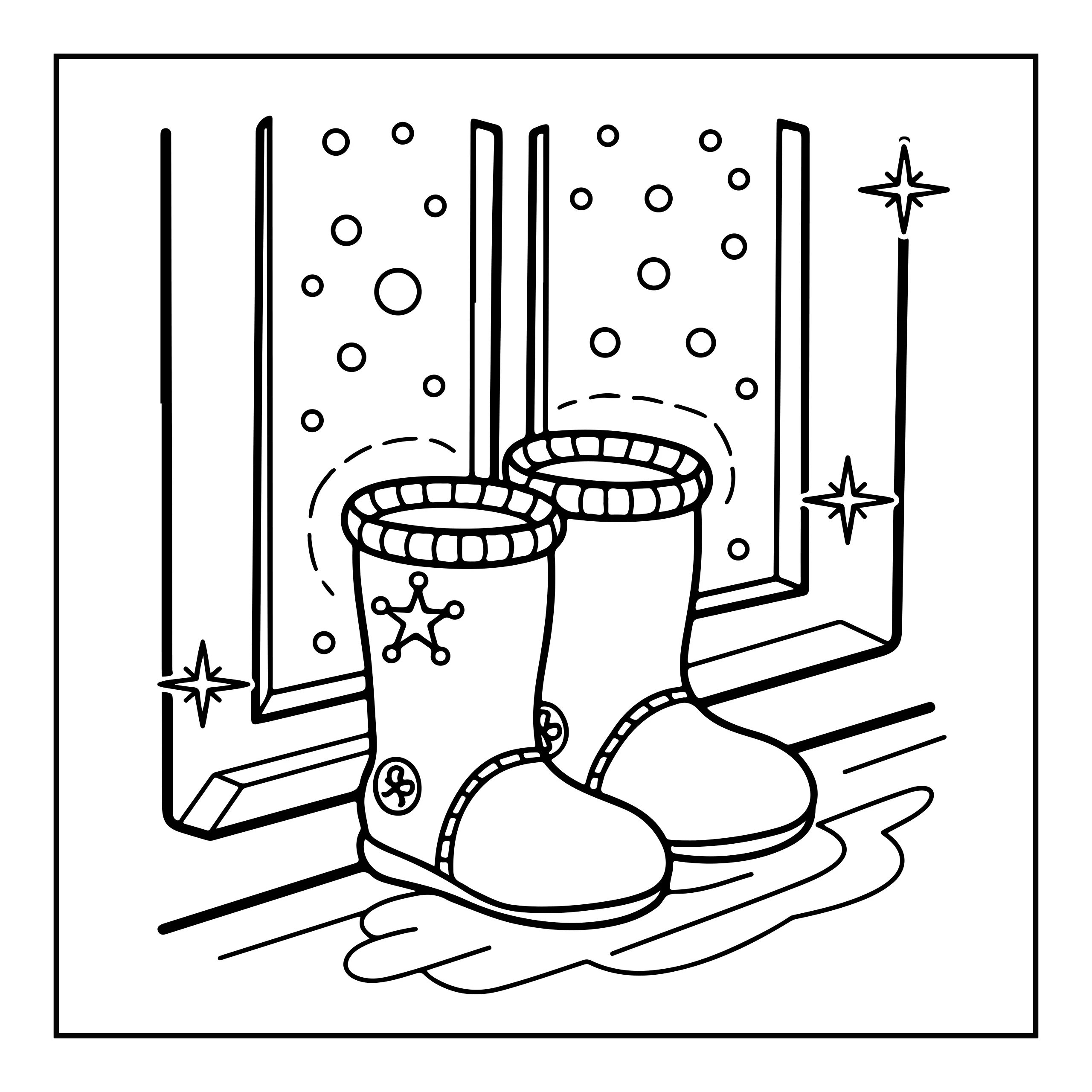 Winter Boots Coloring Page — Coloring page