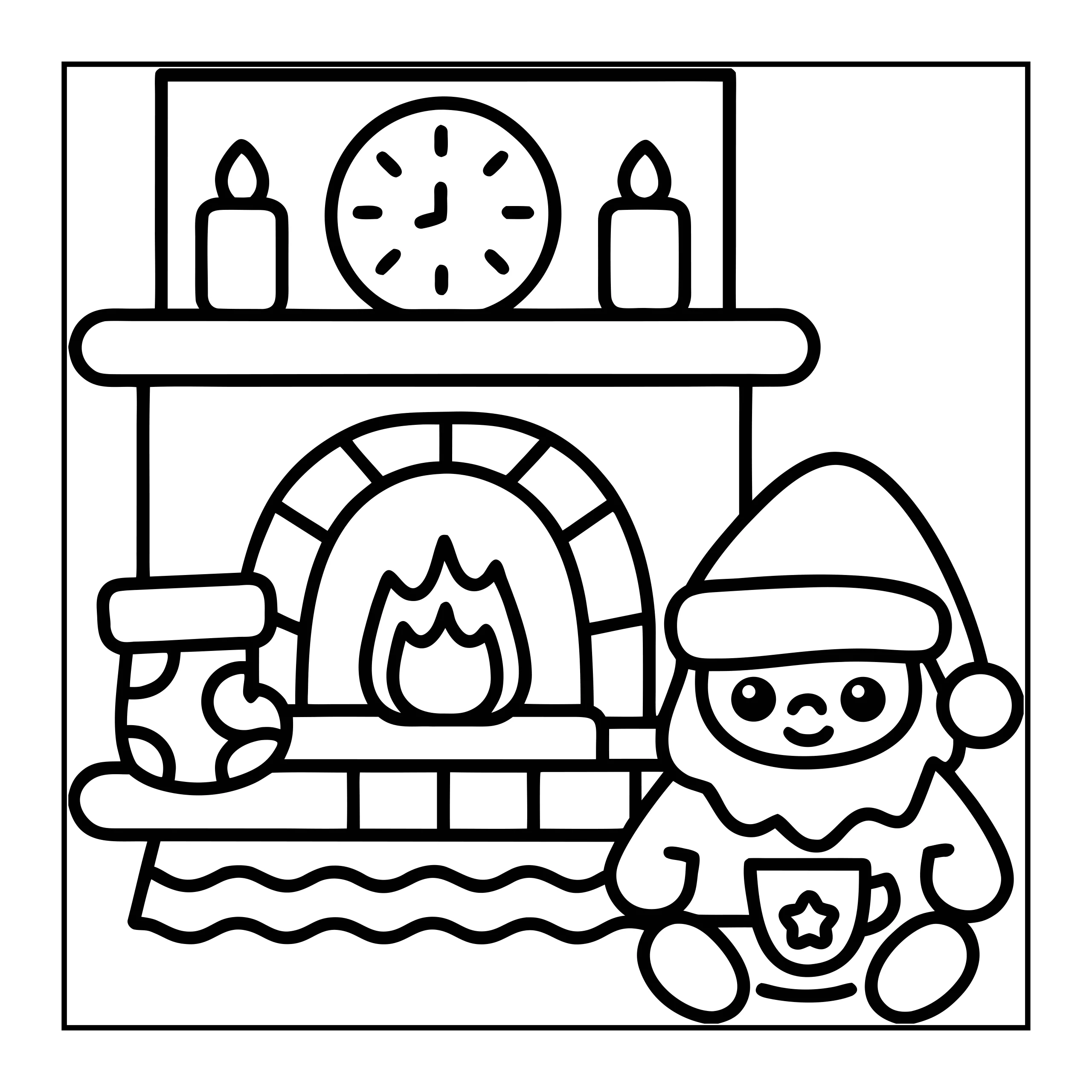Cozy Christmas Coloring Page — Coloring page