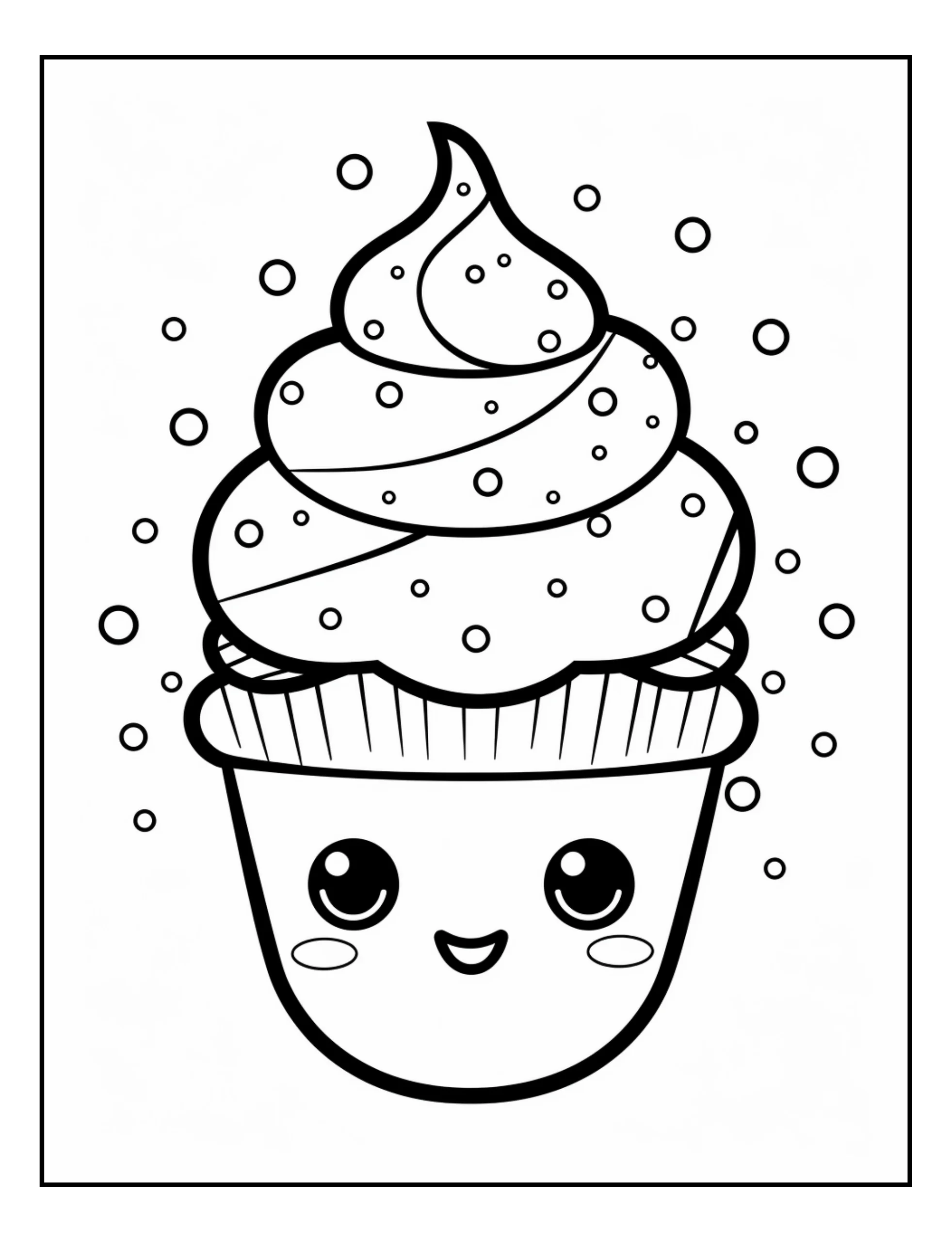 Cute Kawaii Coloring Page — Coloring page