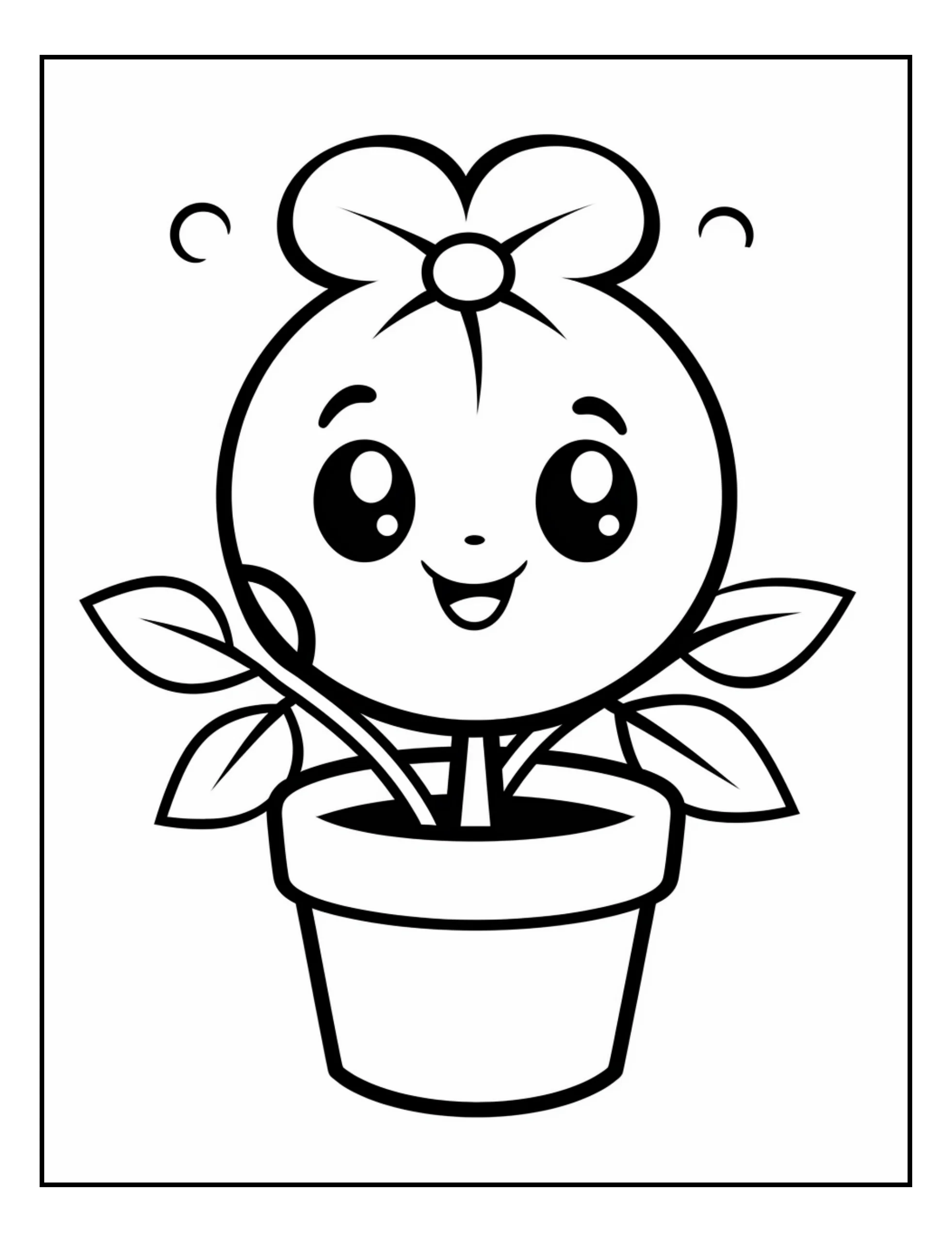 Cute Kawaii Coloring Page — Printable PDF