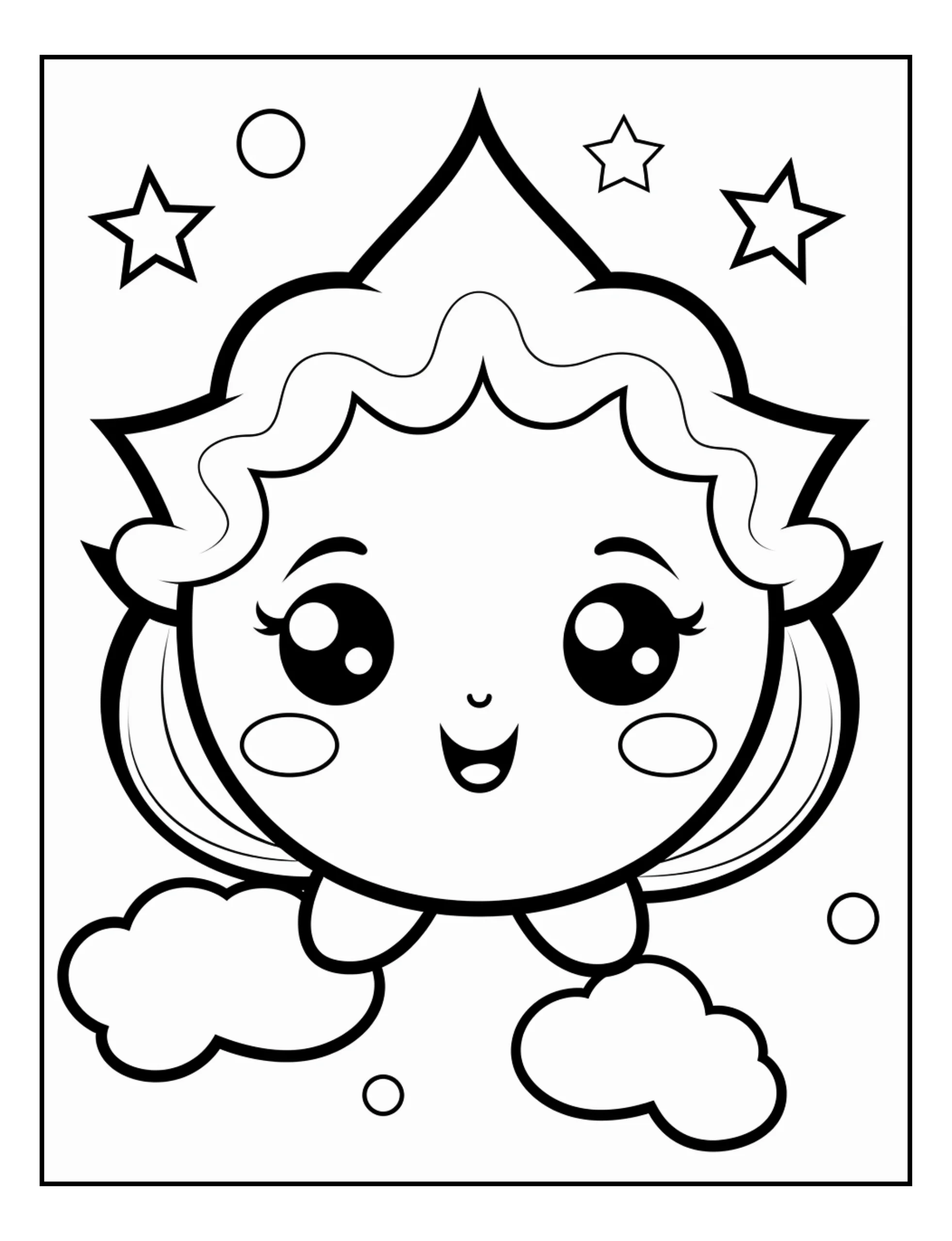 Cute Character Coloring Page — Printable PDF