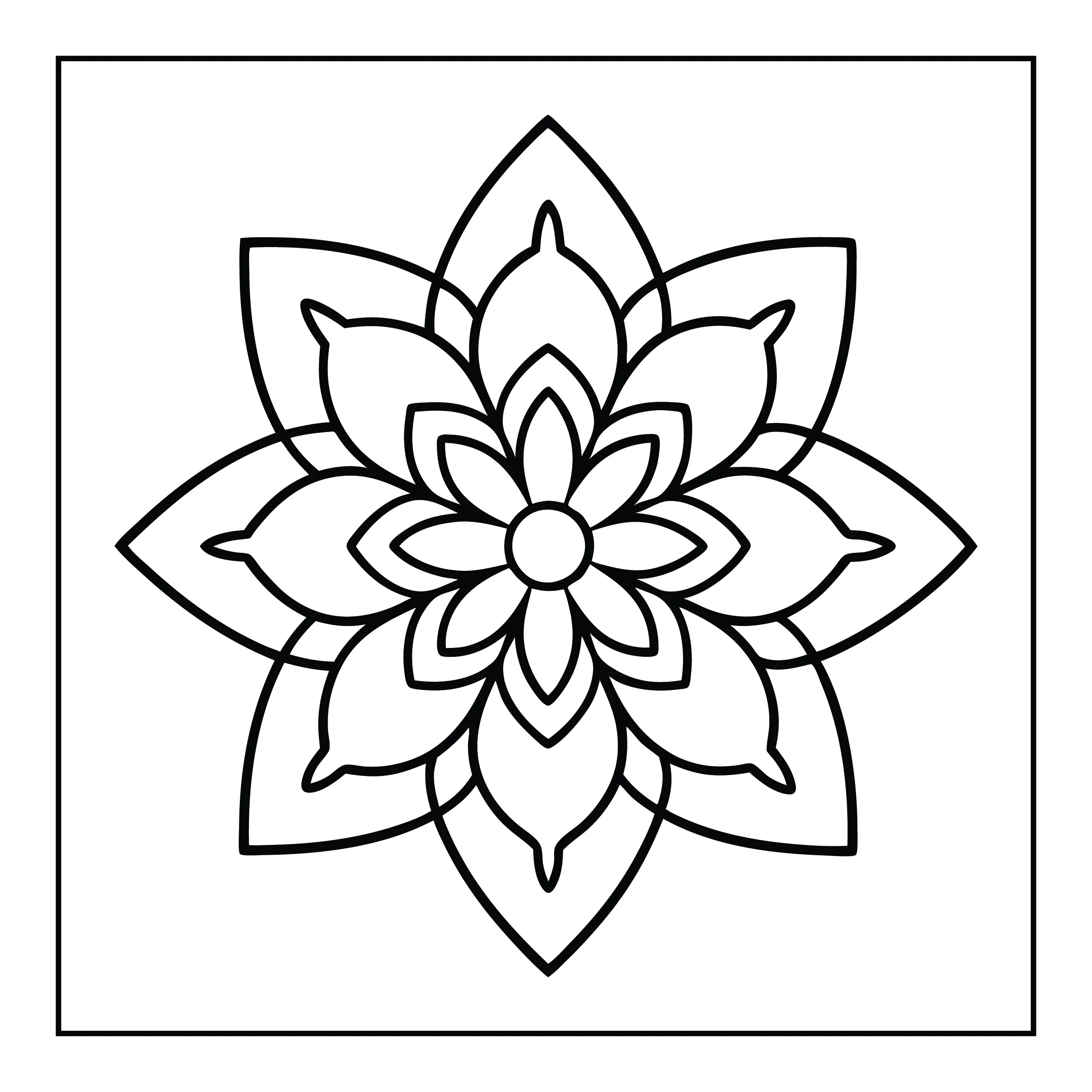 Coloriage fleur épanouie — Page de coloriage