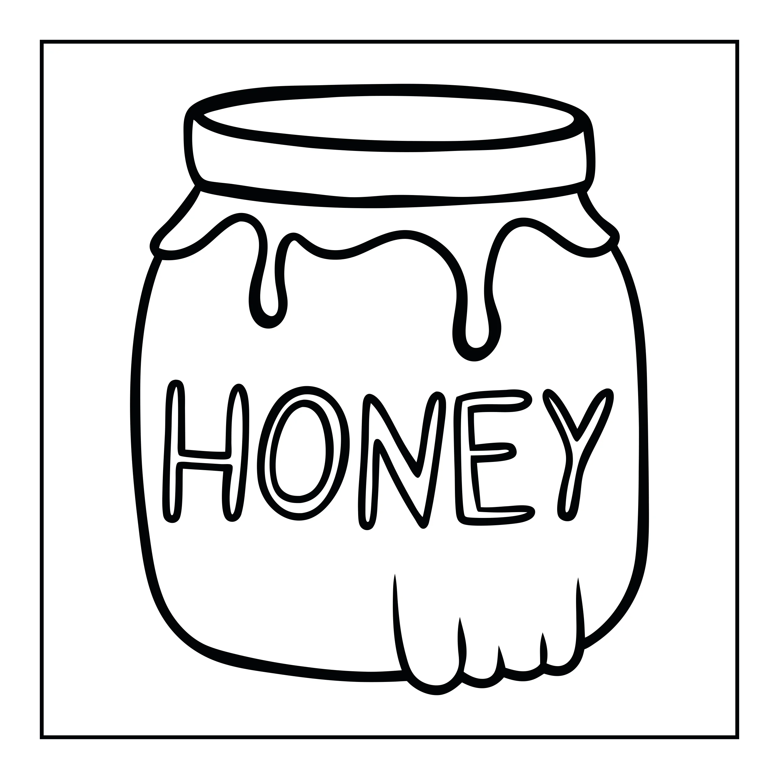 Honey Pot Coloring Page — Coloring page