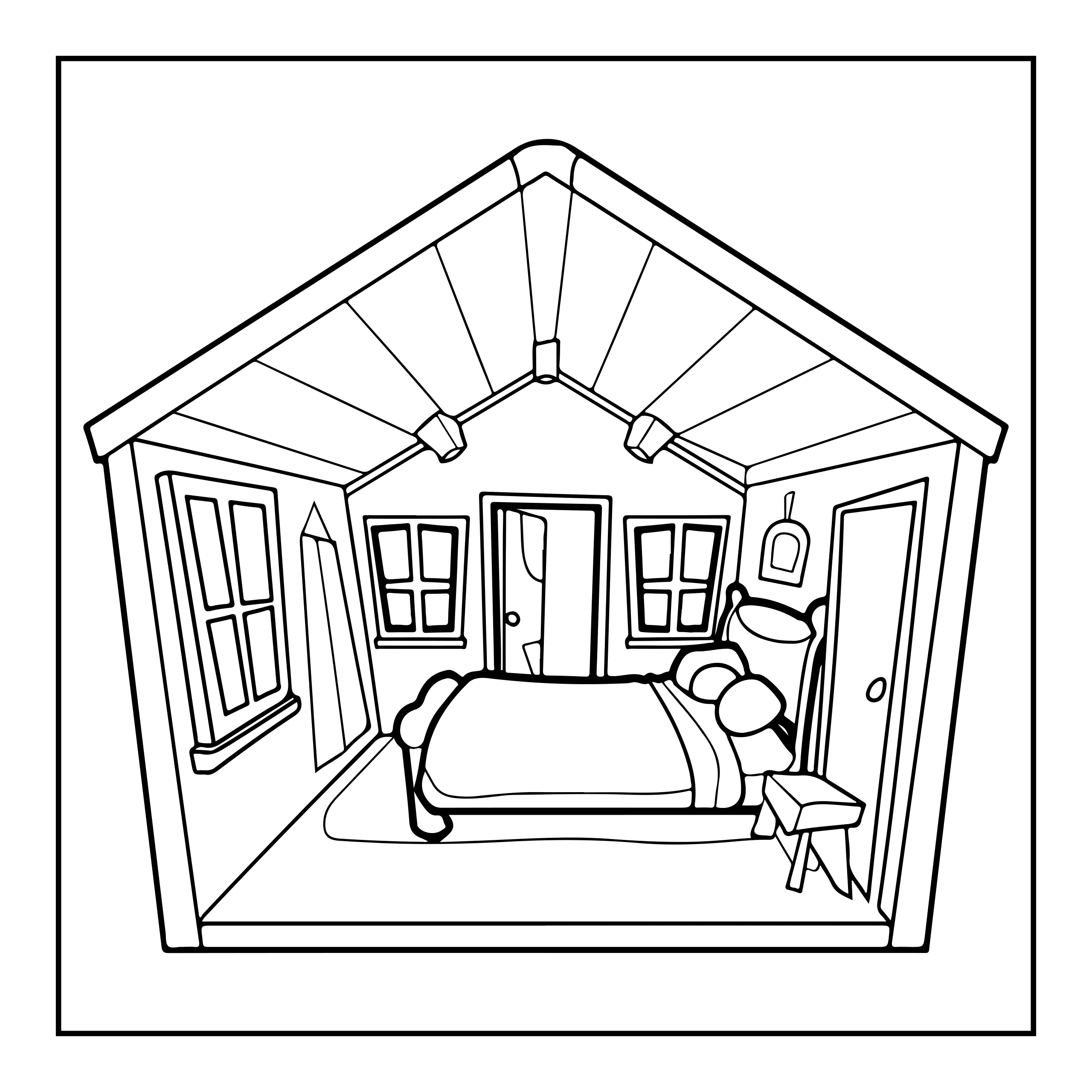 House Coloring Page — Coloring page
