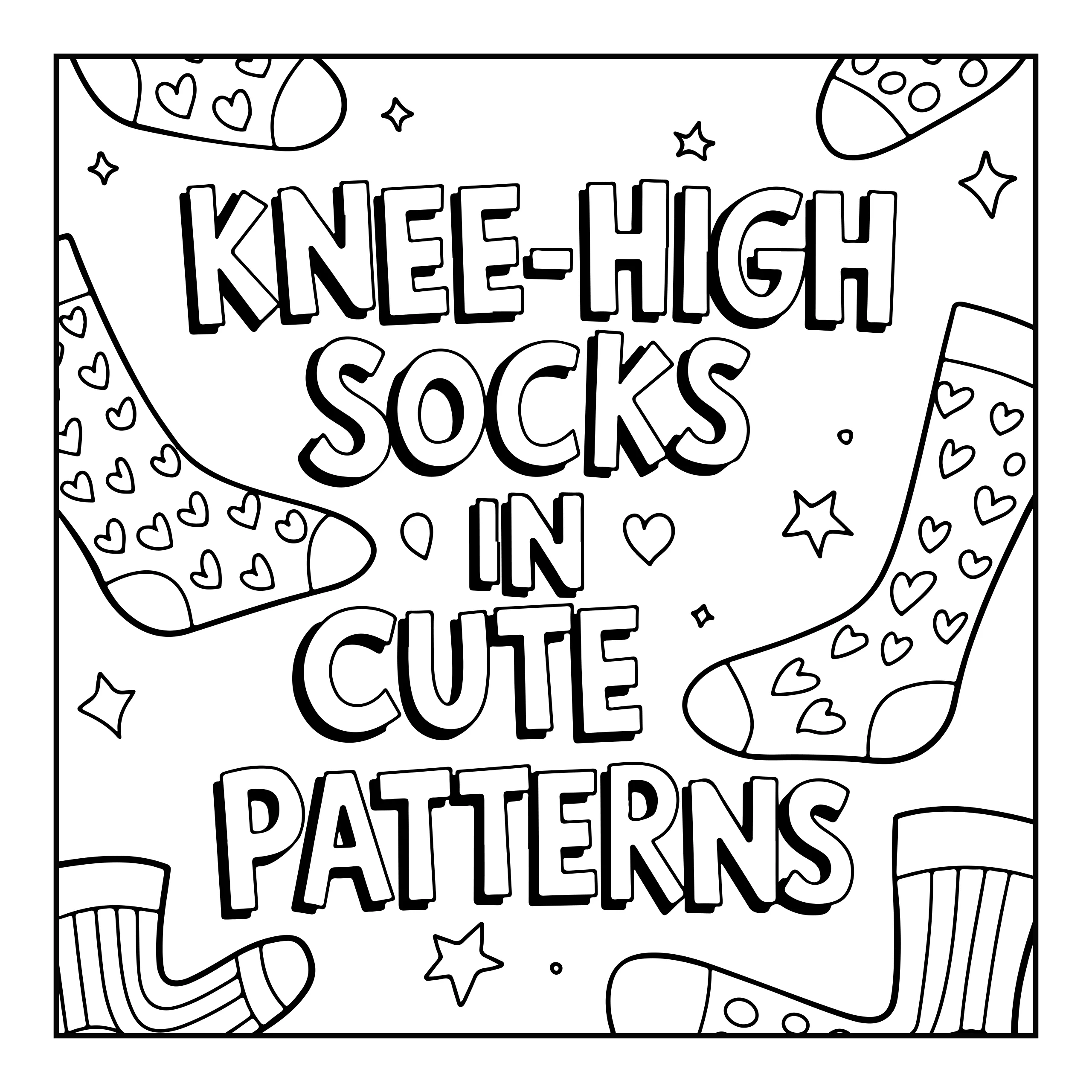Knee-High Socks Coloring Page — Coloring page