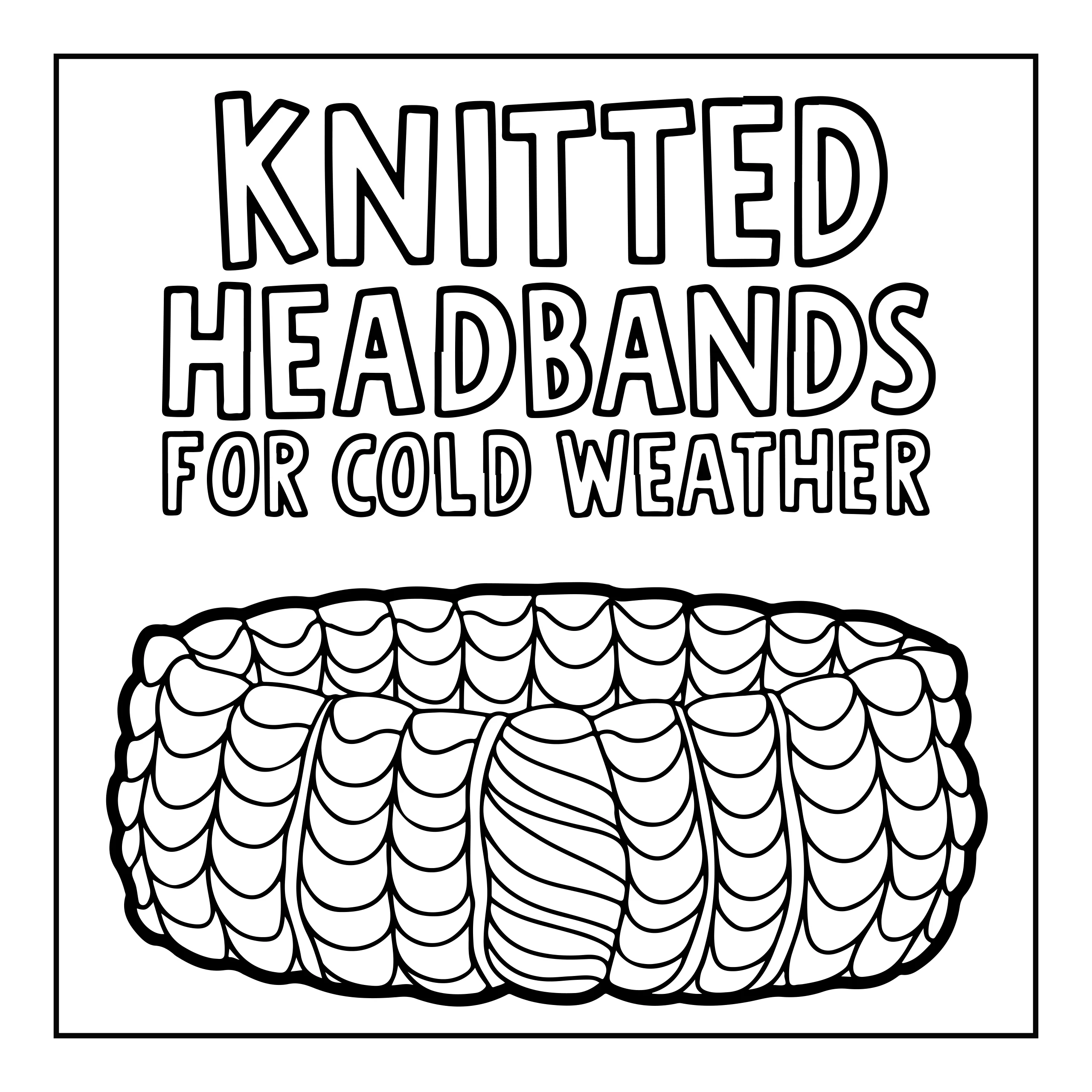Knitted Headbands Coloring Page — Coloring page