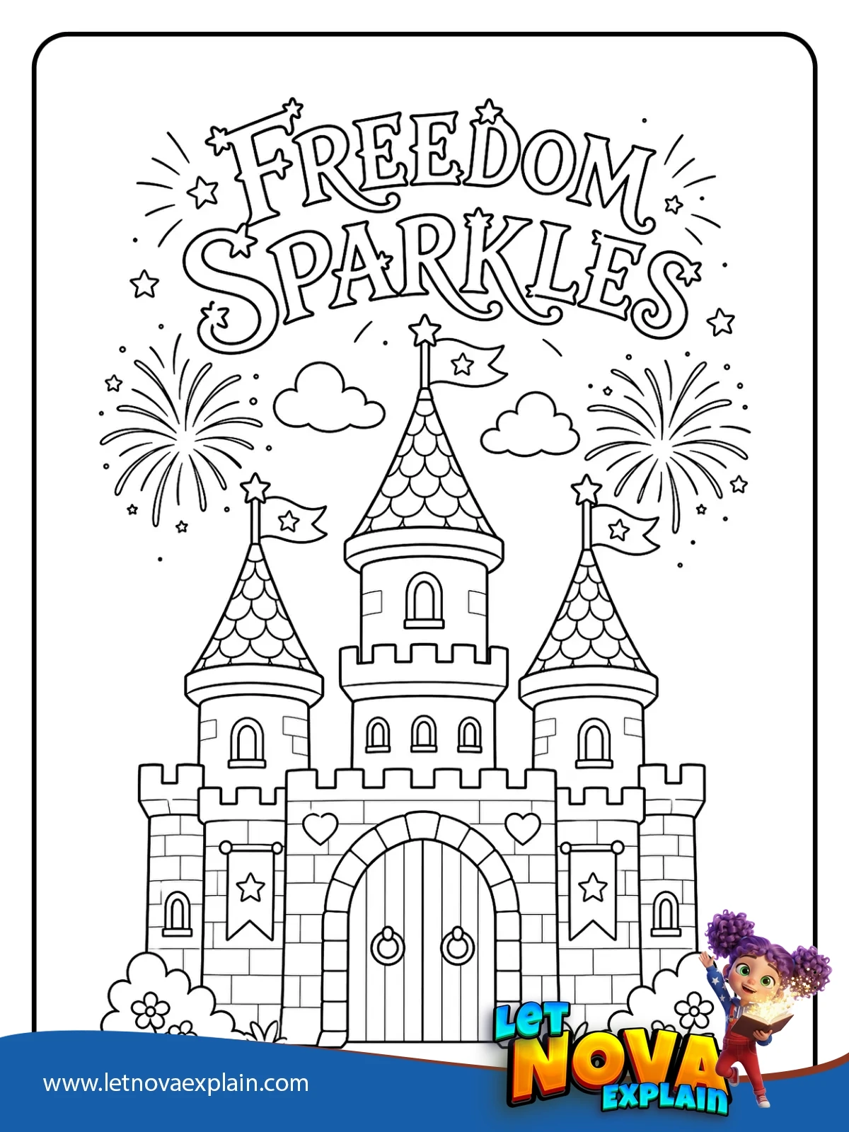 Freedom Sparkles Castle coloring — Disegno da colorare