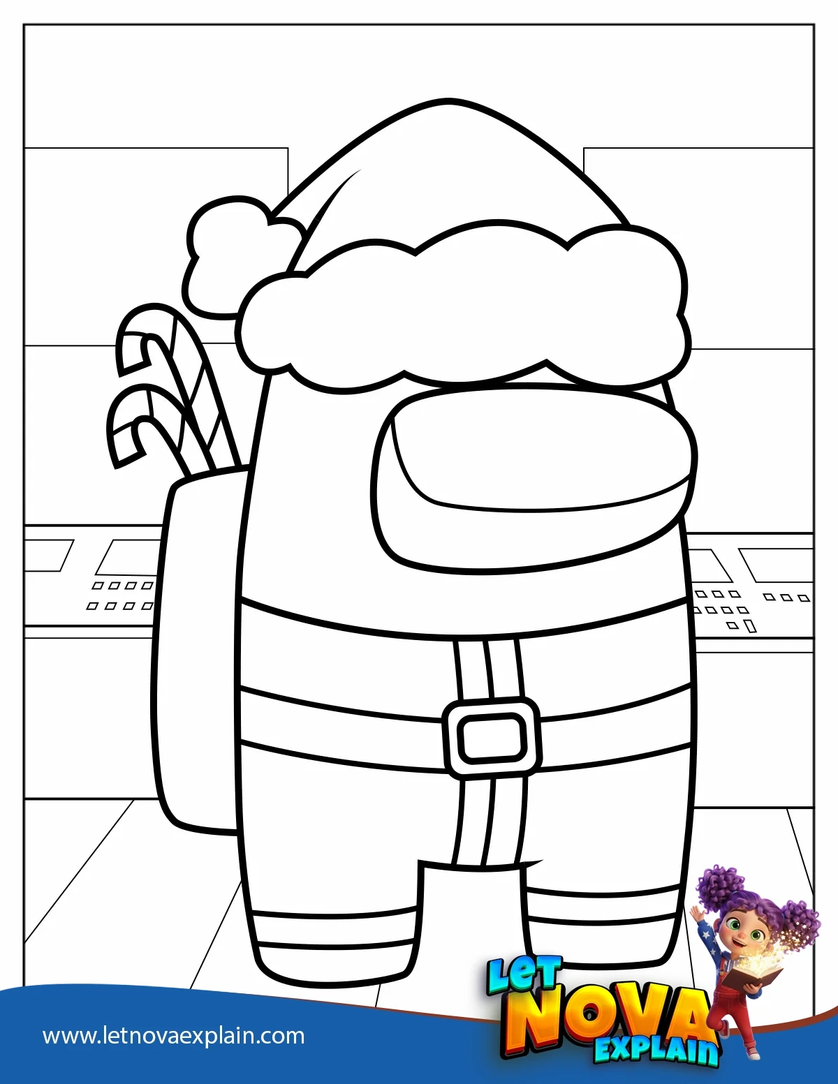 Santa Claus Among Us — Coloring page