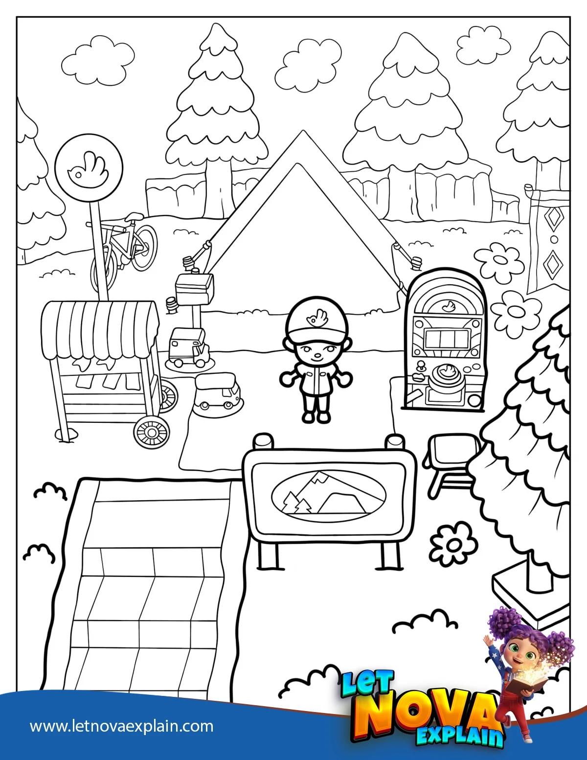 Animal Crossing Villager In Pocket Camp — Coloring page