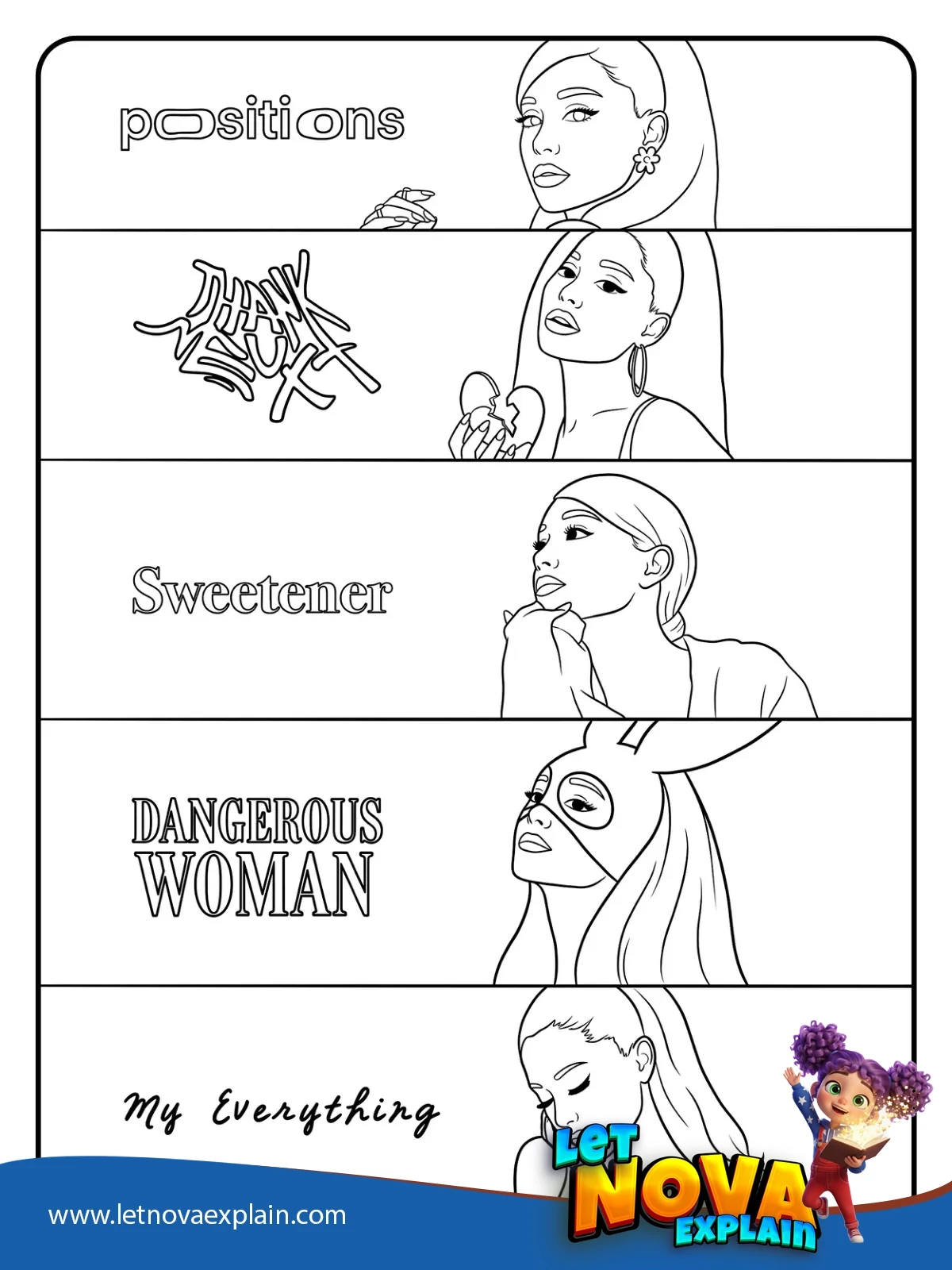 Album Eras Strip Poster coloring — PDF imprimable