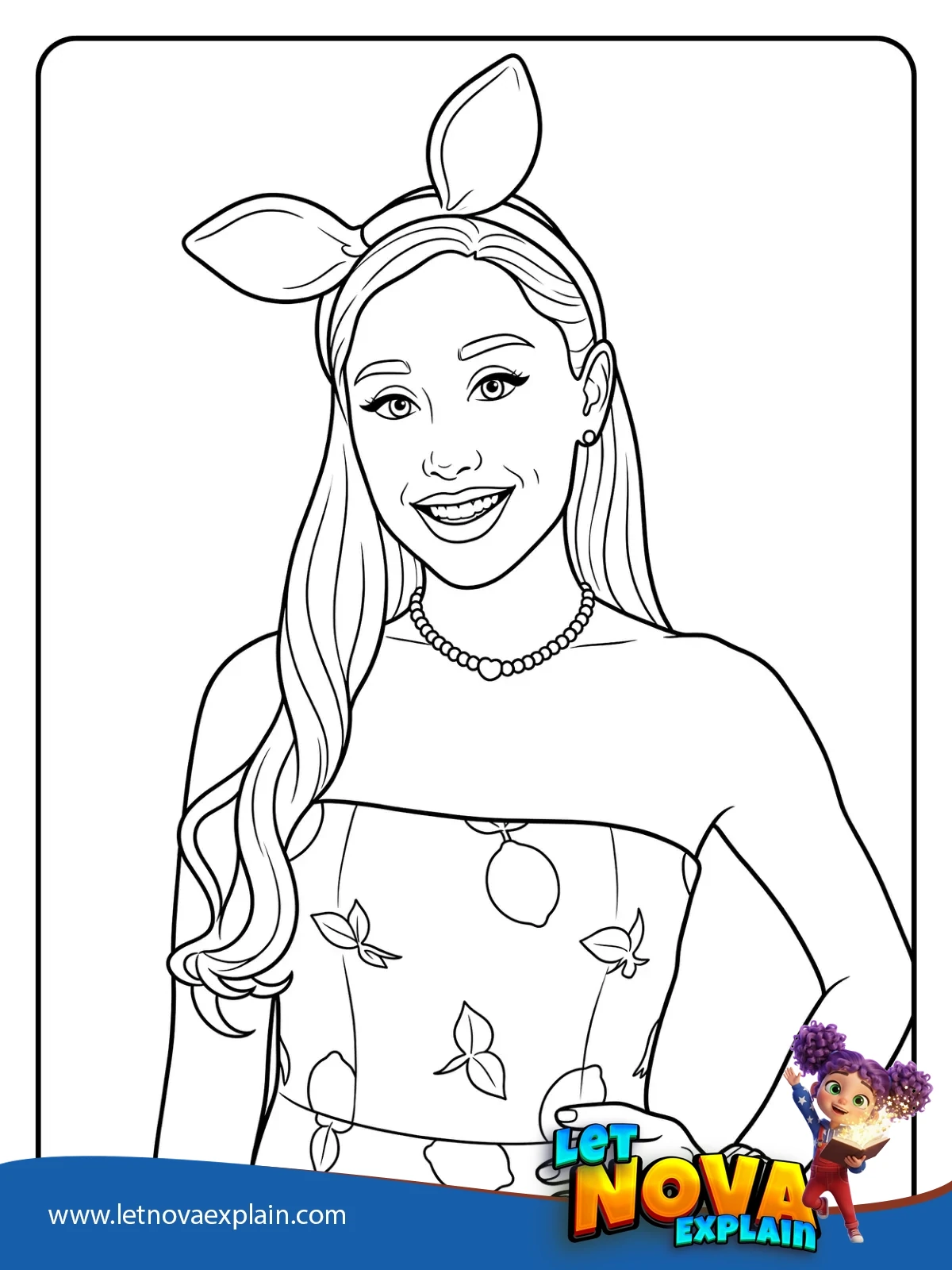Lemon Dress Smile coloring — PDF imprimable
