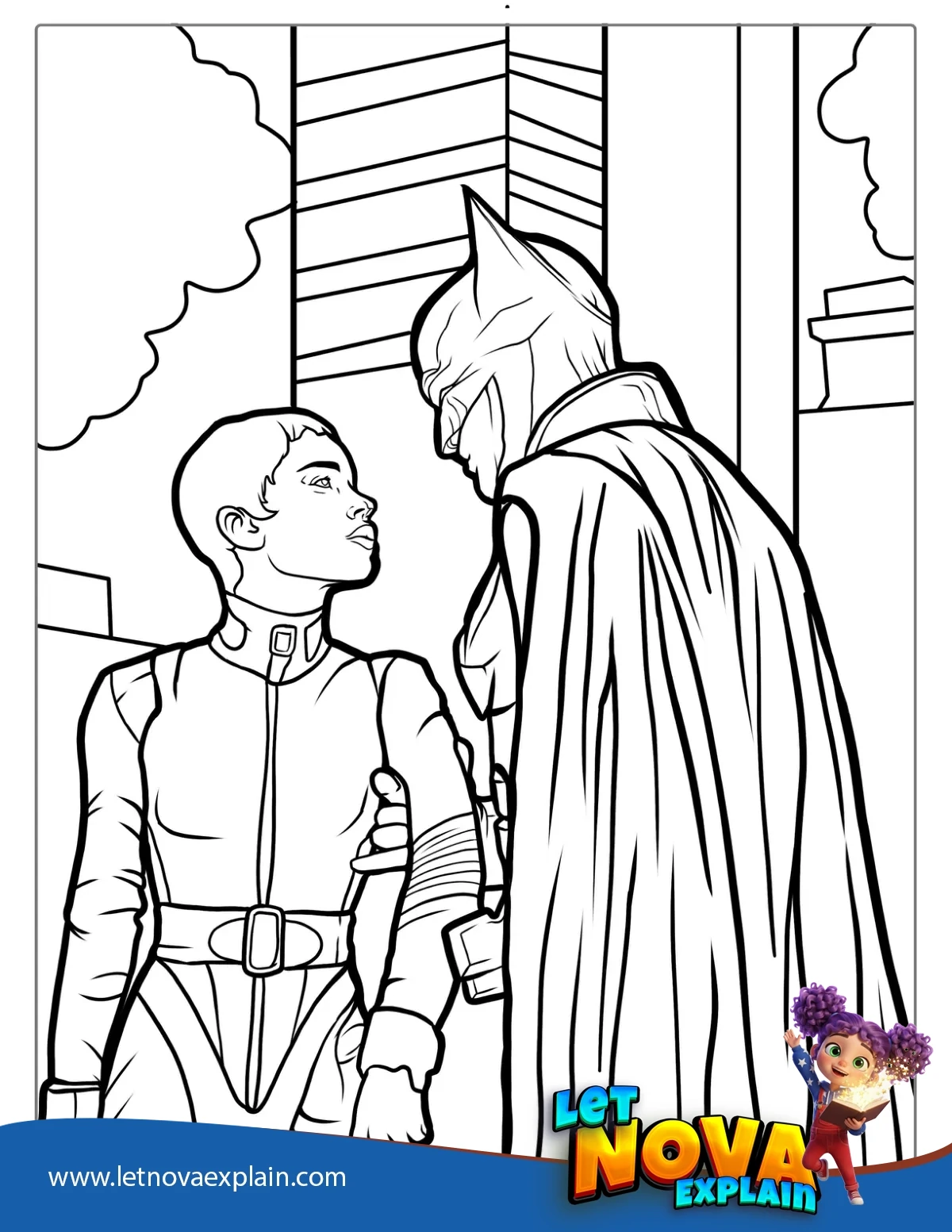 Batman And Catwoman Coloring Page — Printable PDF