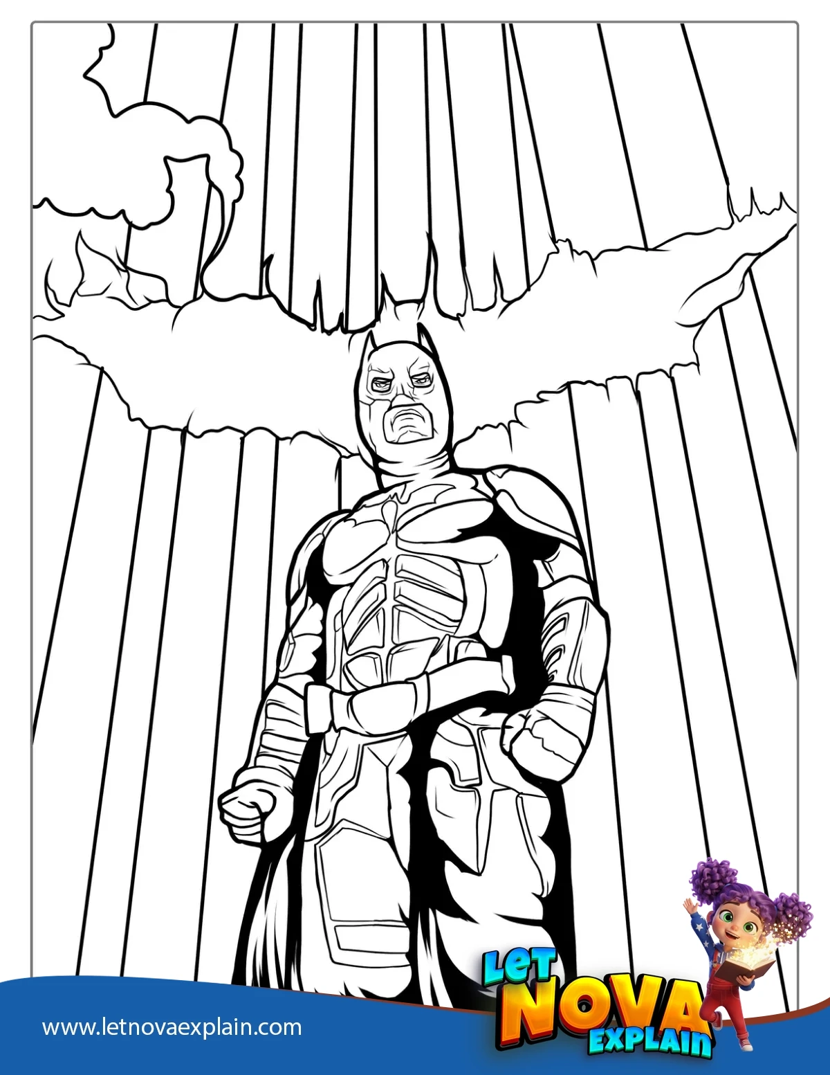 Dark Knight Batman Standing In Gotham — Printable PDF