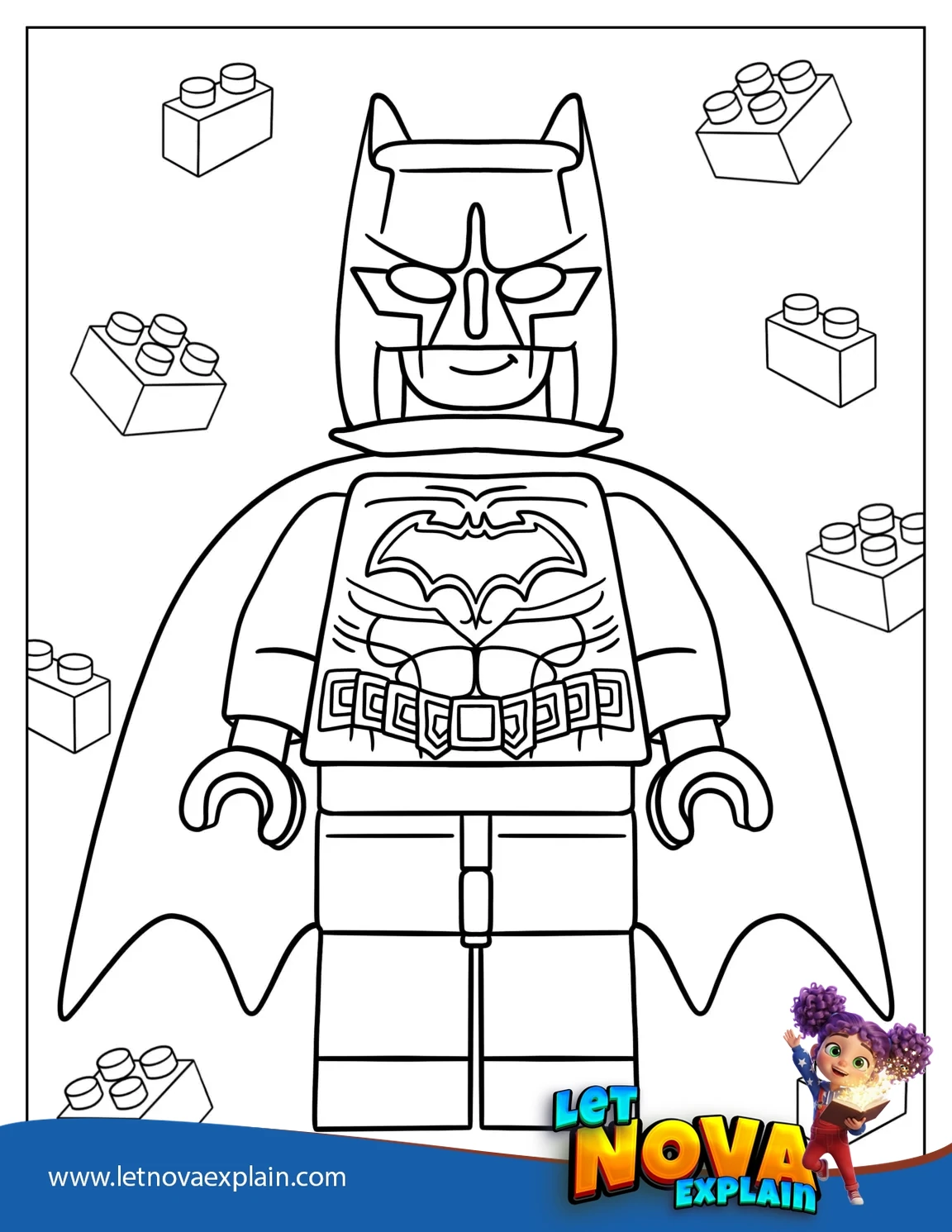 Lego Batman Coloring Page — PDF imprimable