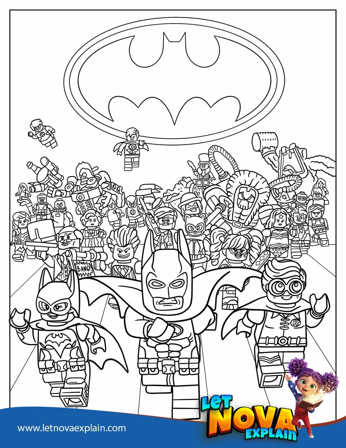 Lego Batman Movie Poster Coloring Page — PDF imprimable