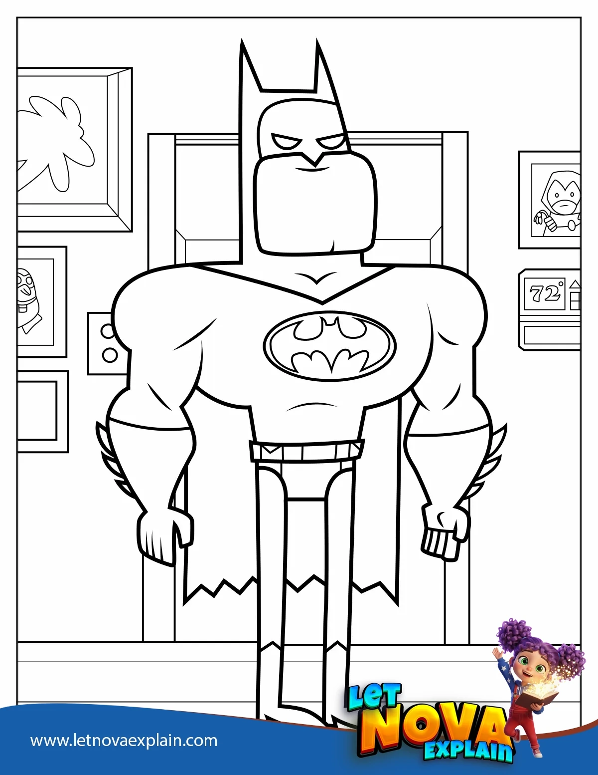 Teen Titans Go Batman Coloring Page — Coloring page