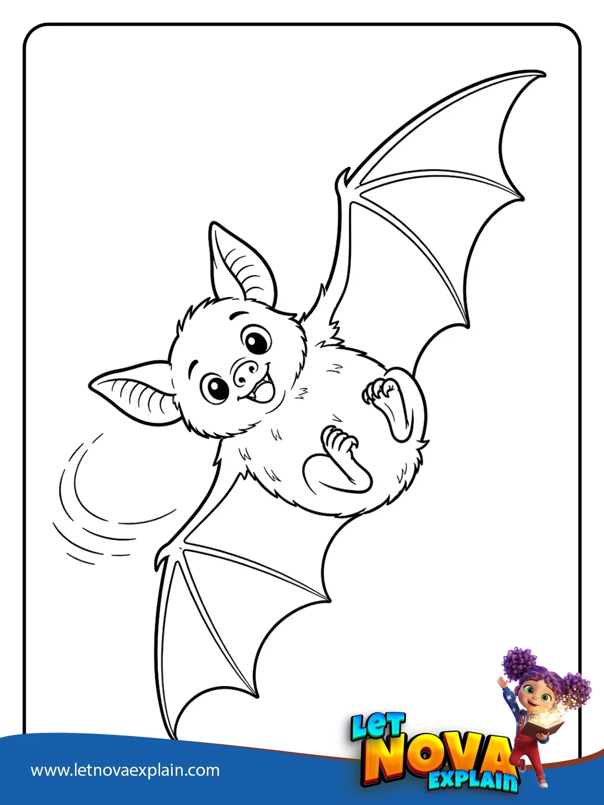 Bats Midair Roll coloring — Printable PDF