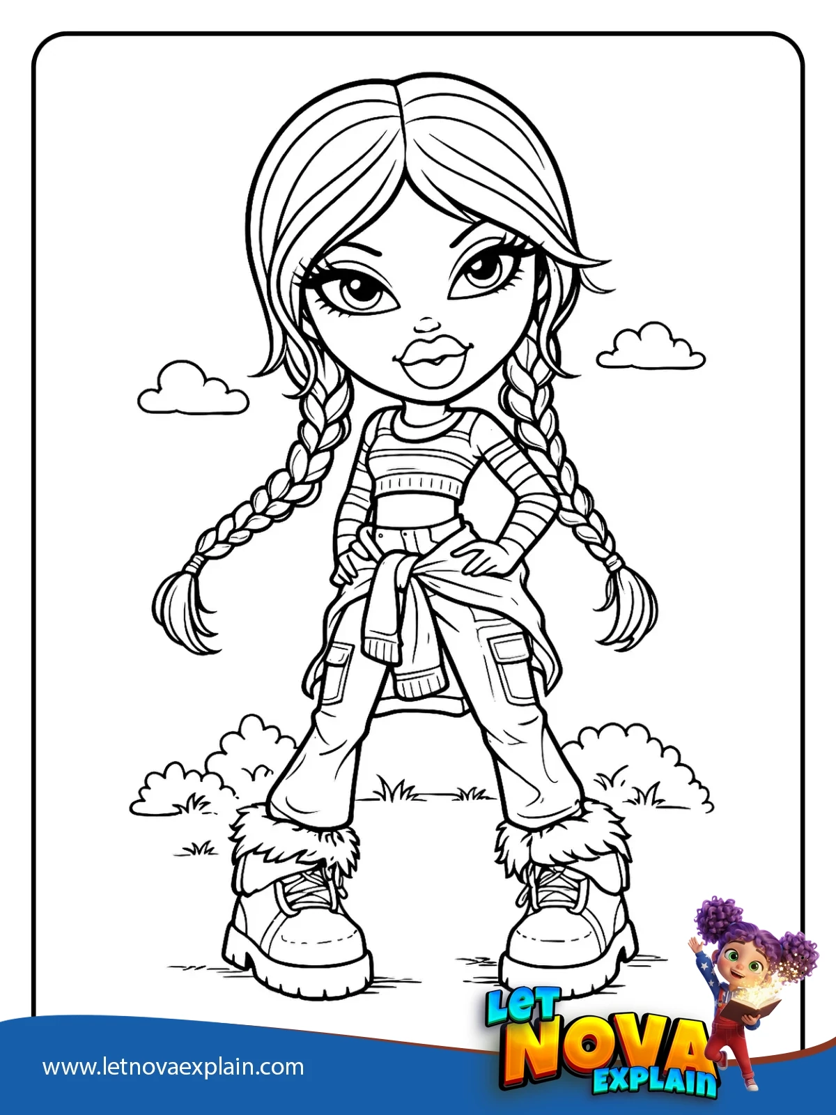 Felicias Sporty Street Style coloring — Coloring page