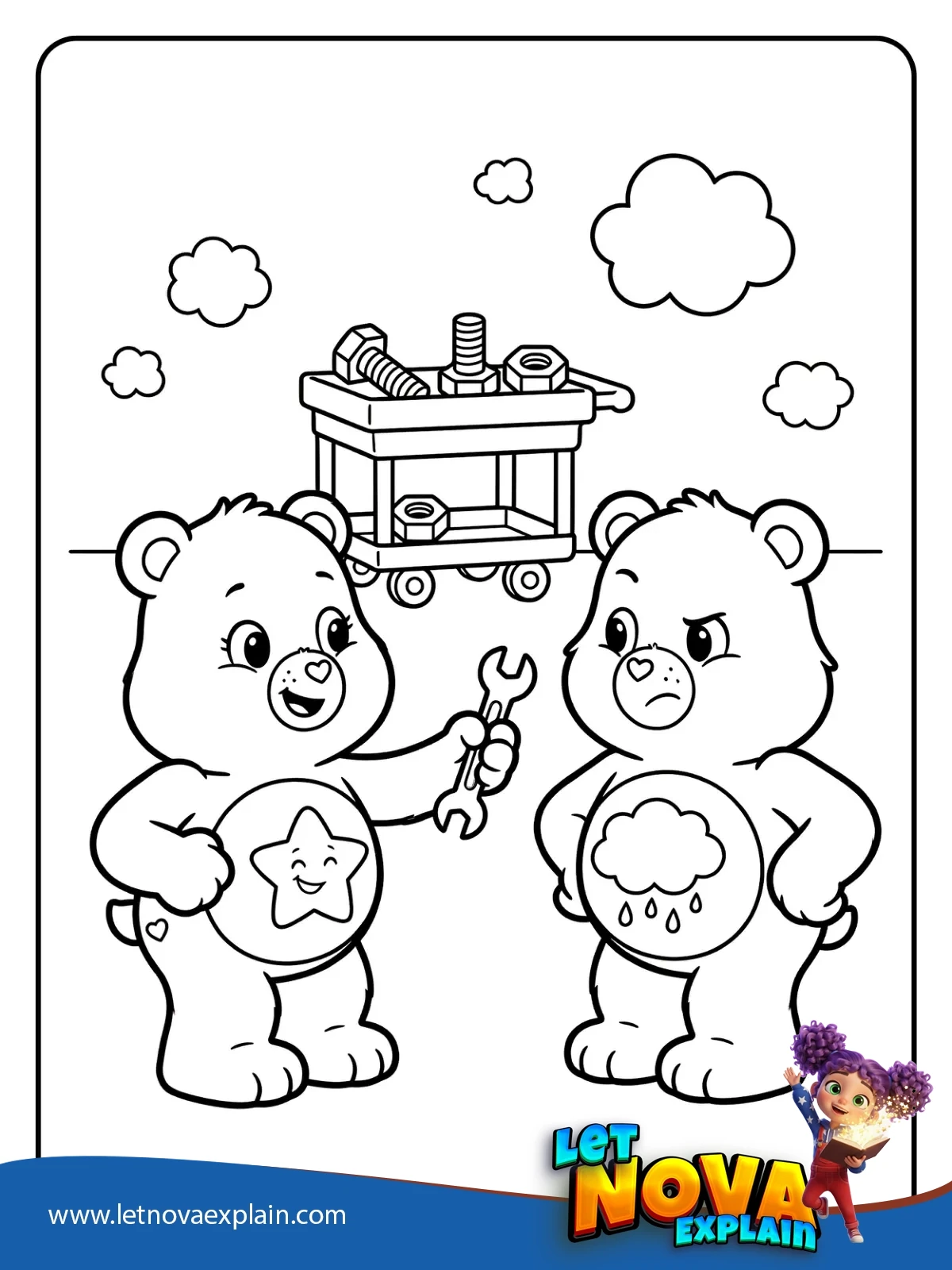 Dibble and Grumpy Team Fix coloring — Page de coloriage