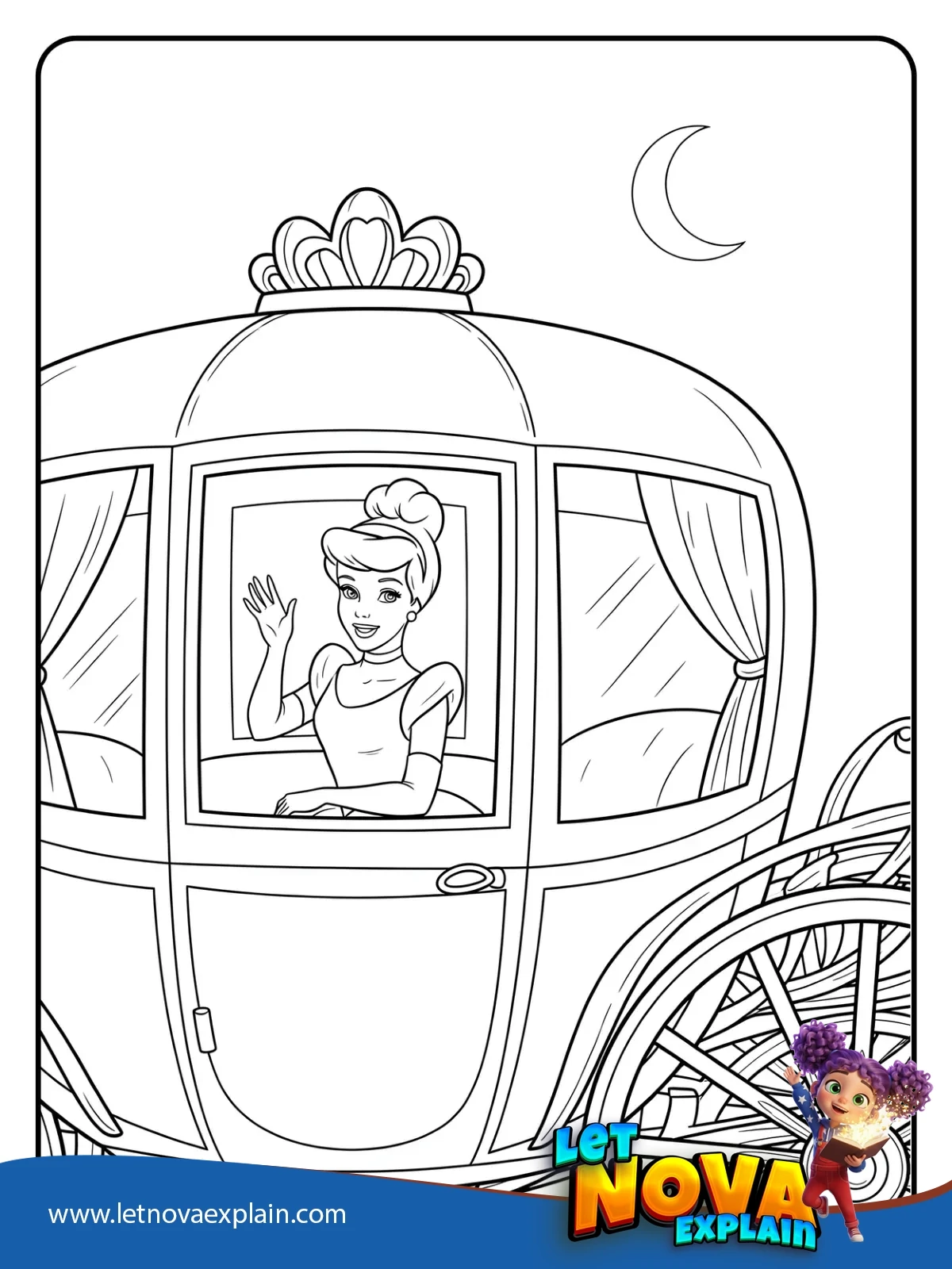 Carriage Ride to the Ball coloring — Disegno da colorare