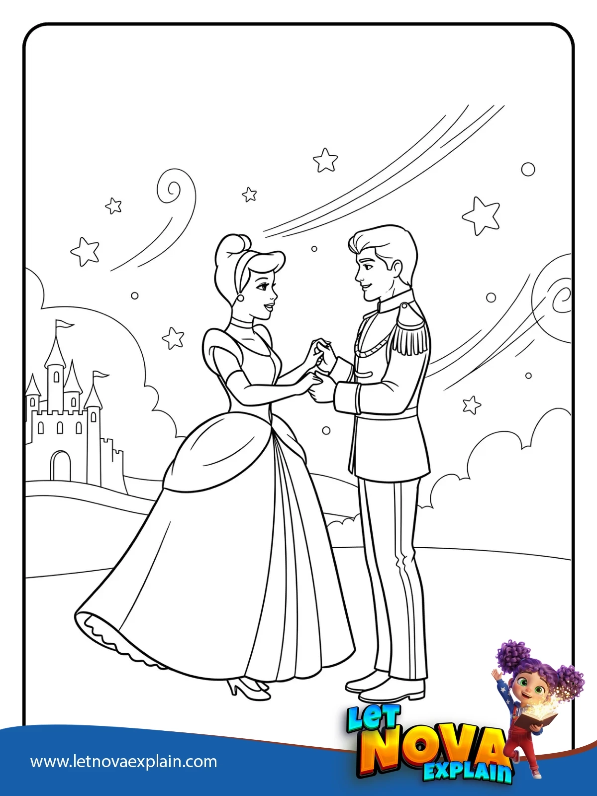 Dancing With the Prince coloring — Disegno da colorare