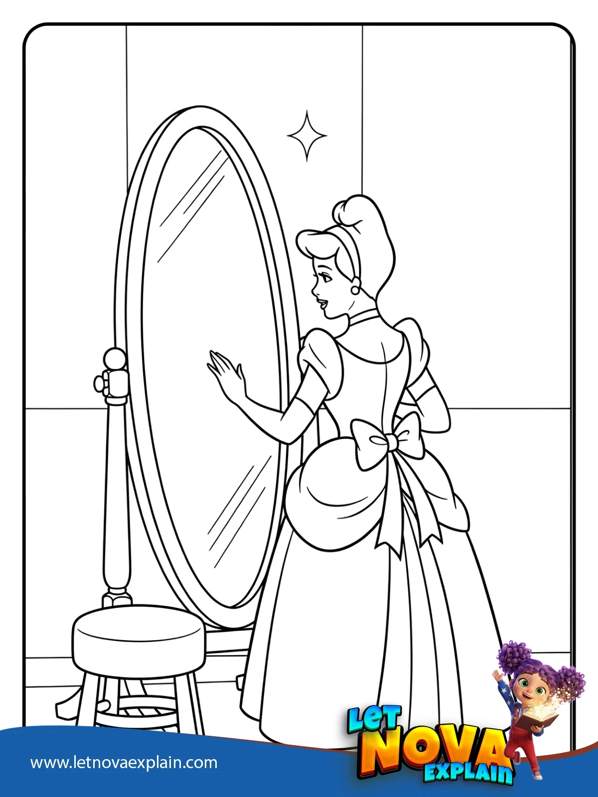 Mirror Before the Ball coloring — Disegno da colorare