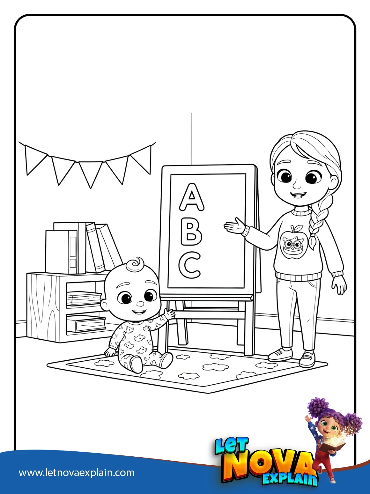 Classroom Abc Time coloring — Coloring page