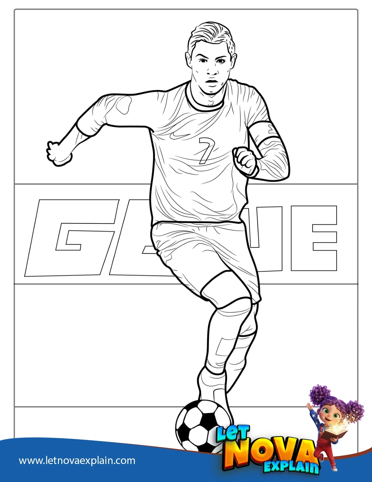 Cristiano Ronaldo Dribbling Ball — PDF imprimable