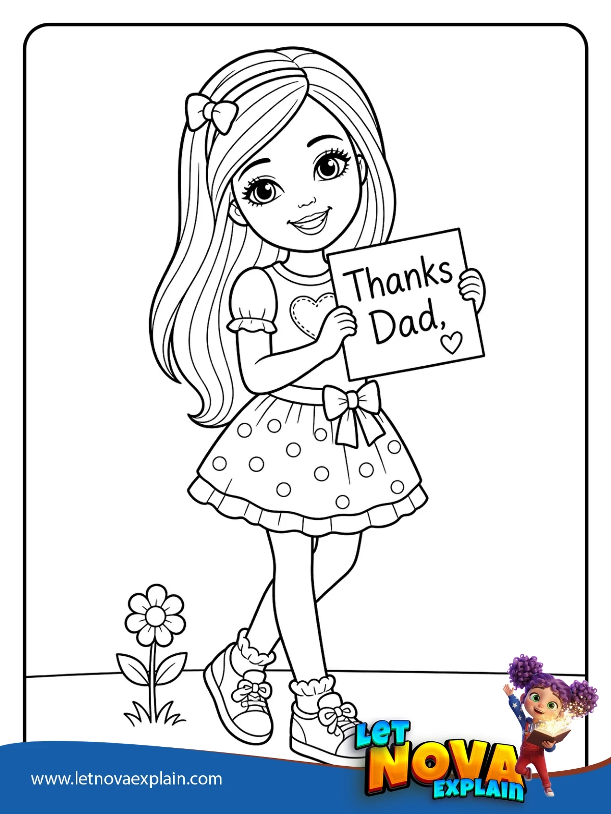 Chelsea Thanks Dad coloring — Coloring page