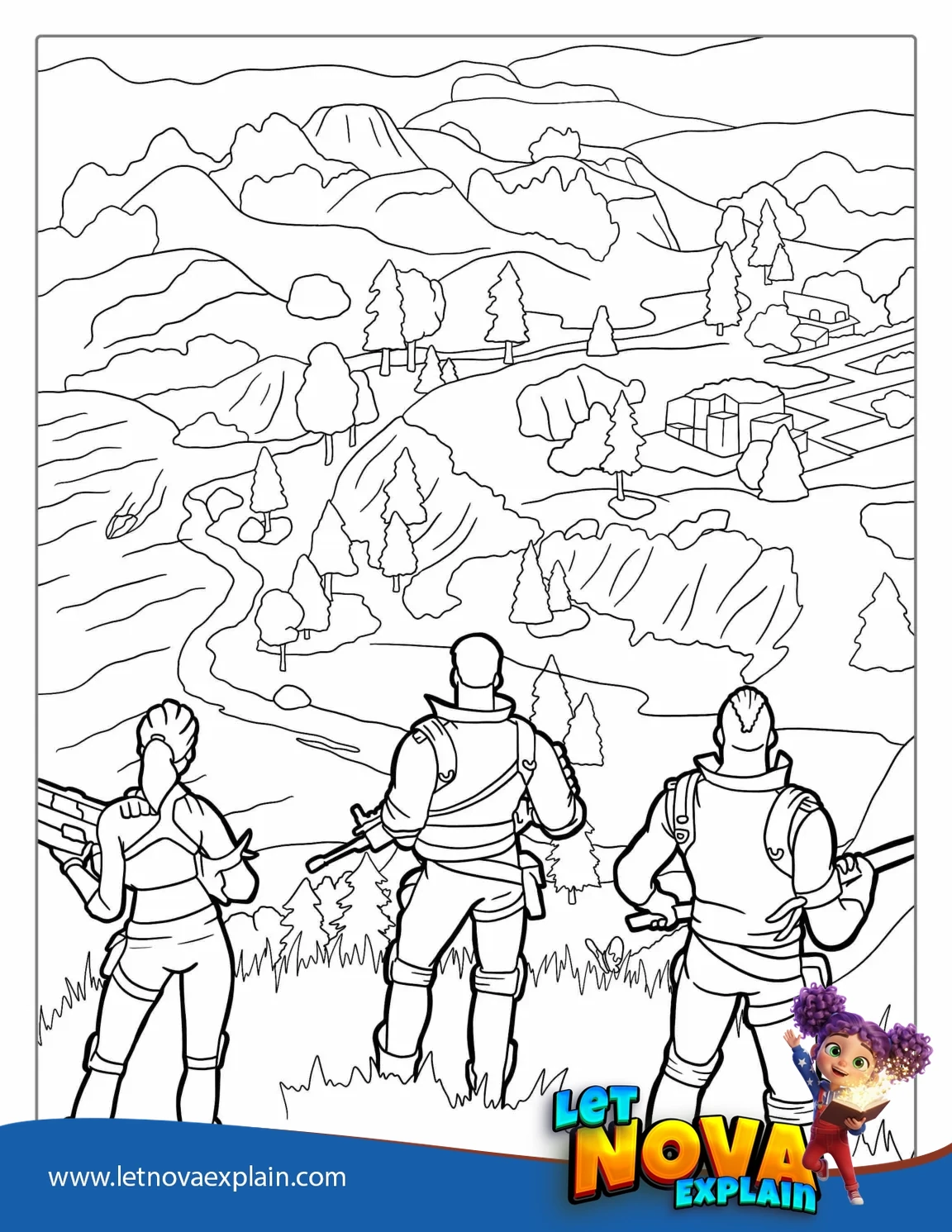 Battle Royale Fortnite To Color — صفحة تلوين