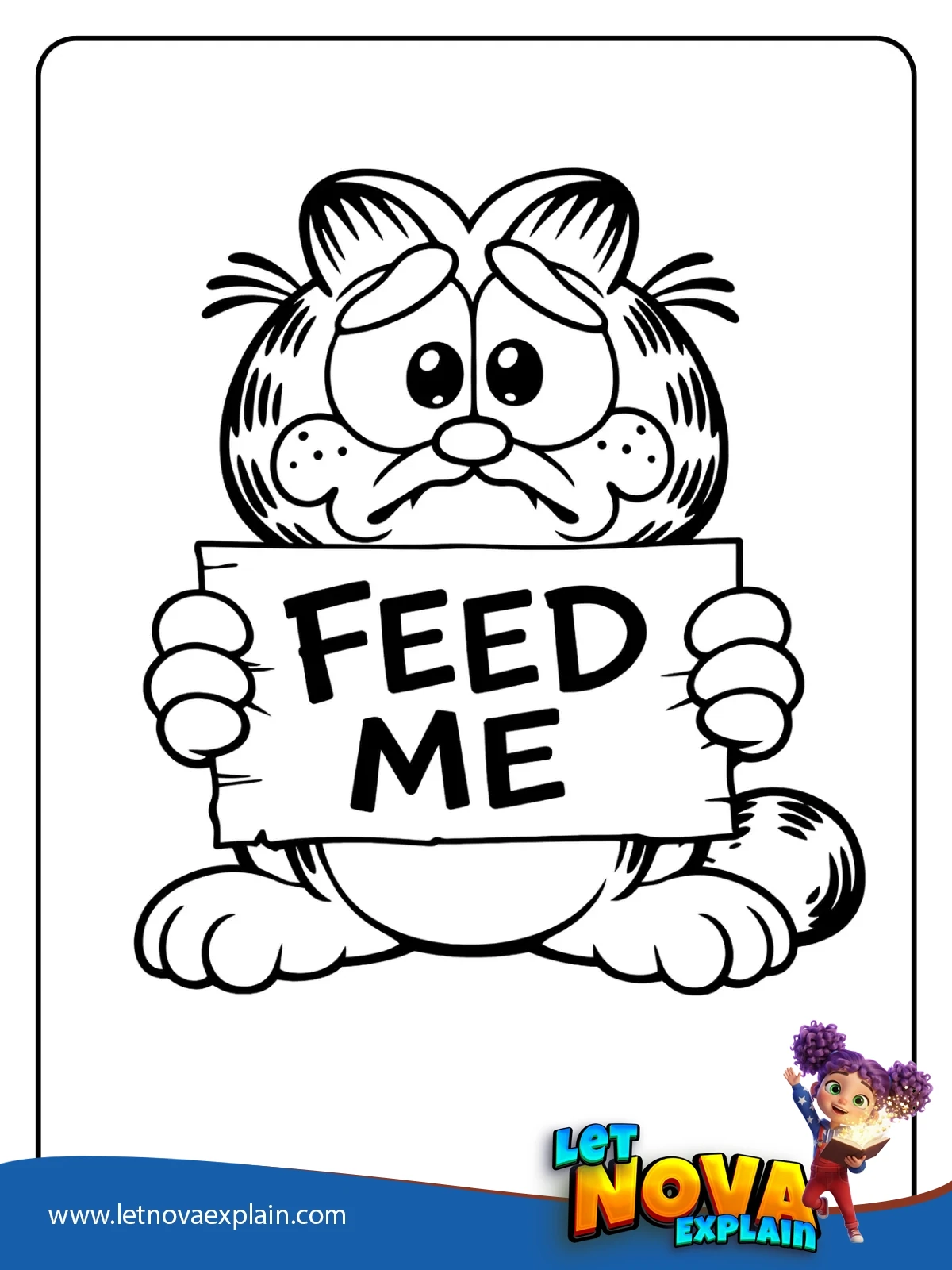 Feed Me Sign coloring — Coloring page