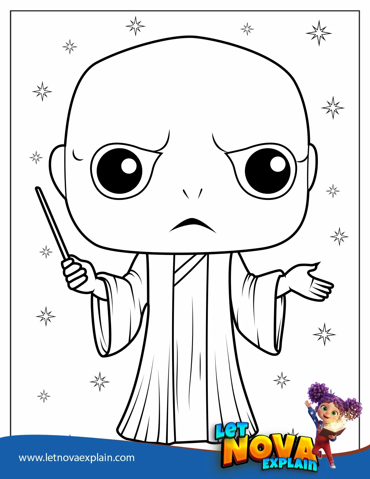 Chibi Voldemort Coloring Sheet — صفحة تلوين
