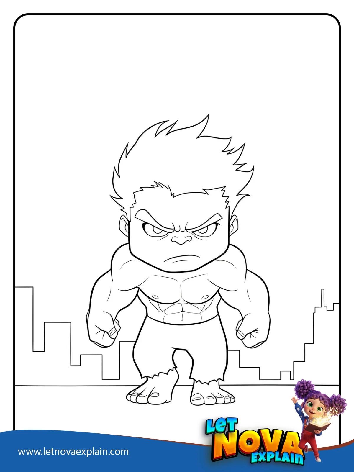 Chibi City Stance coloring — Printable PDF