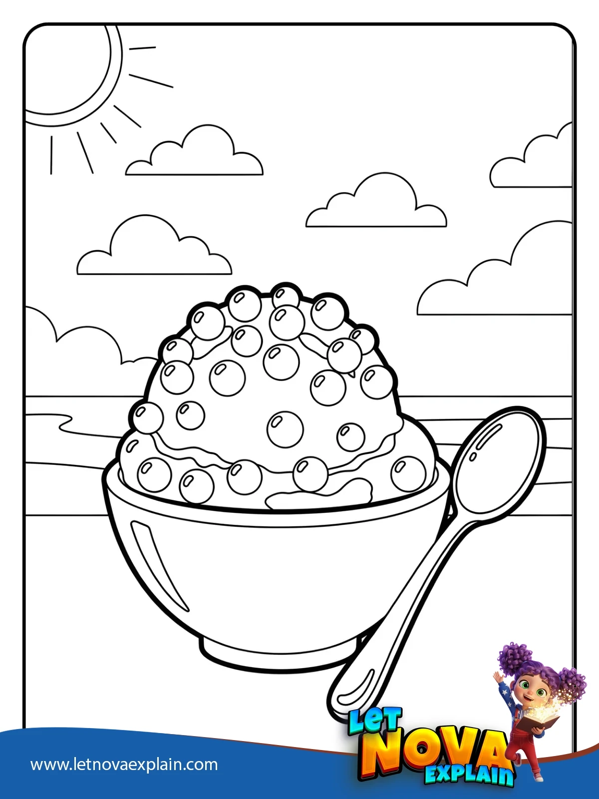 Bubble Gum Ice Cream coloring — Disegno da colorare