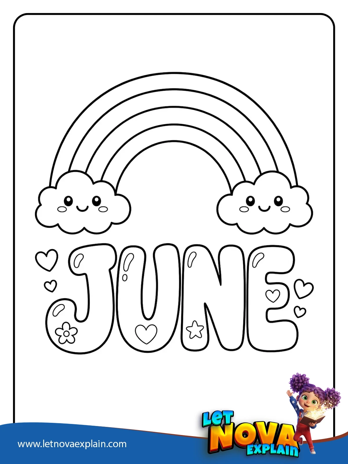 Rainbow Arc coloring — Printable PDF