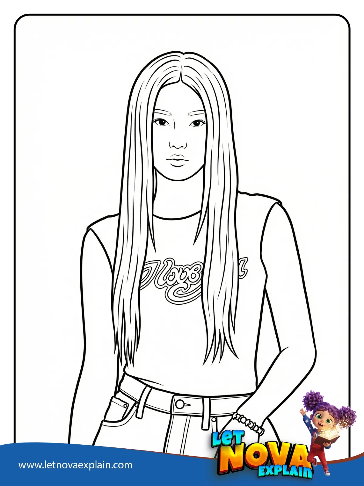 Yoonchaes Cool Look coloring — Coloring page