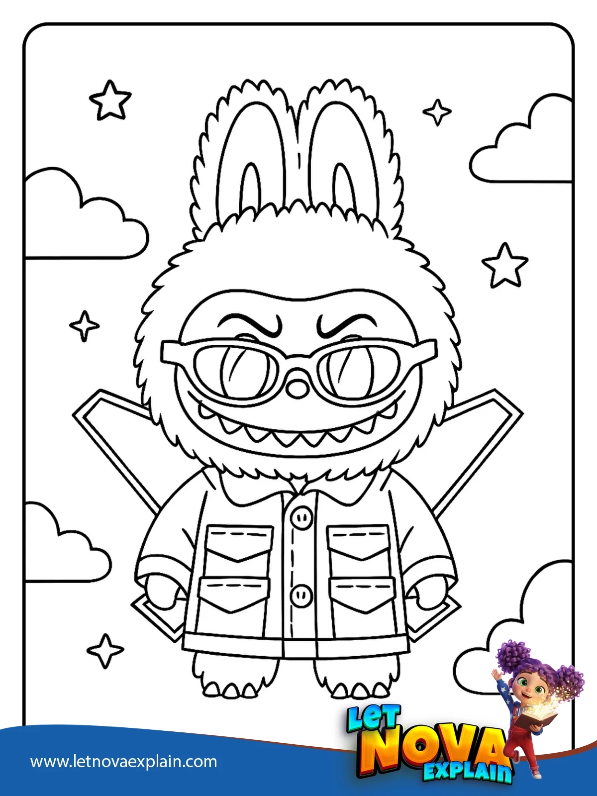 Labubu × Pronounce – Wings of Fantasy coloring — Coloring page