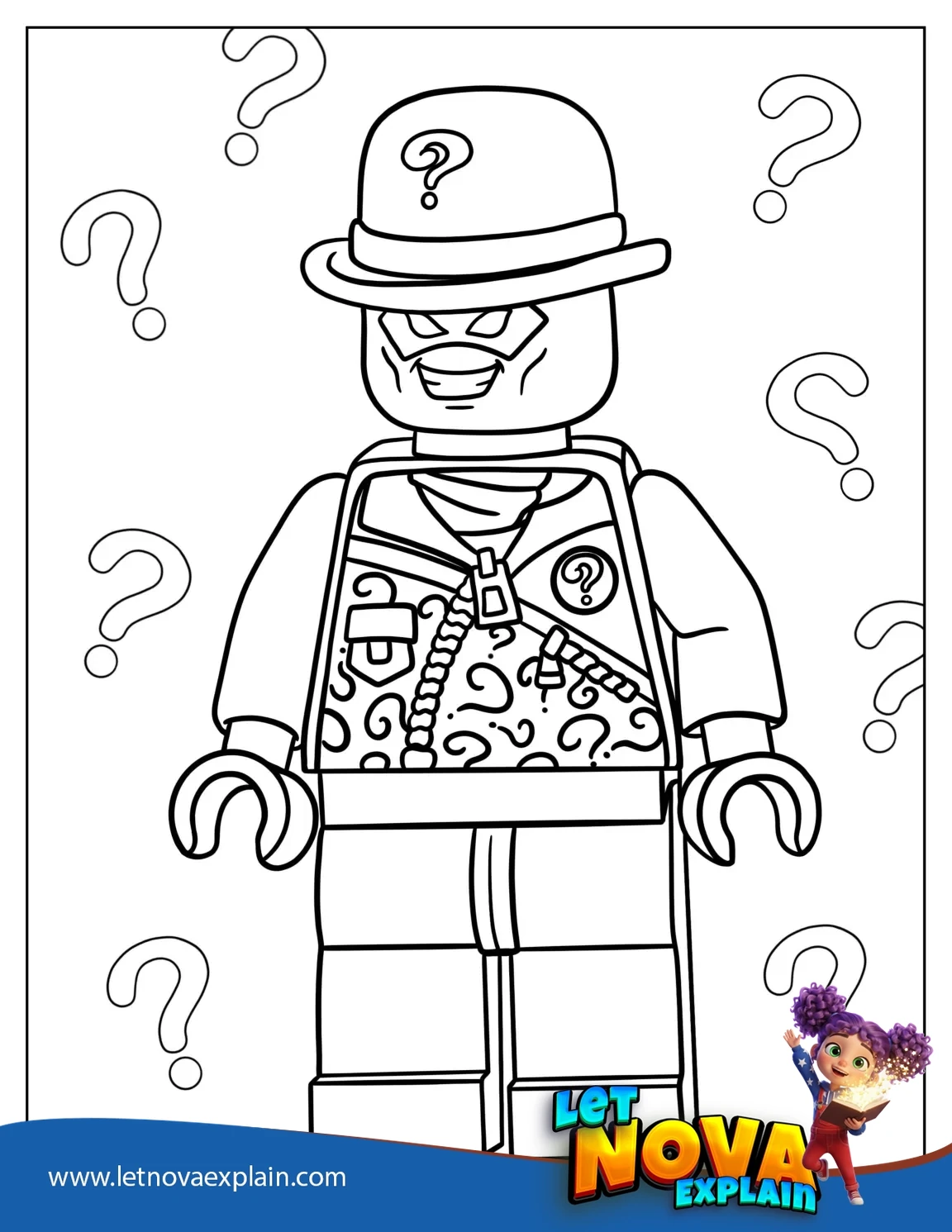 Coloring Page Of Lego Riddler 1 — Coloring page