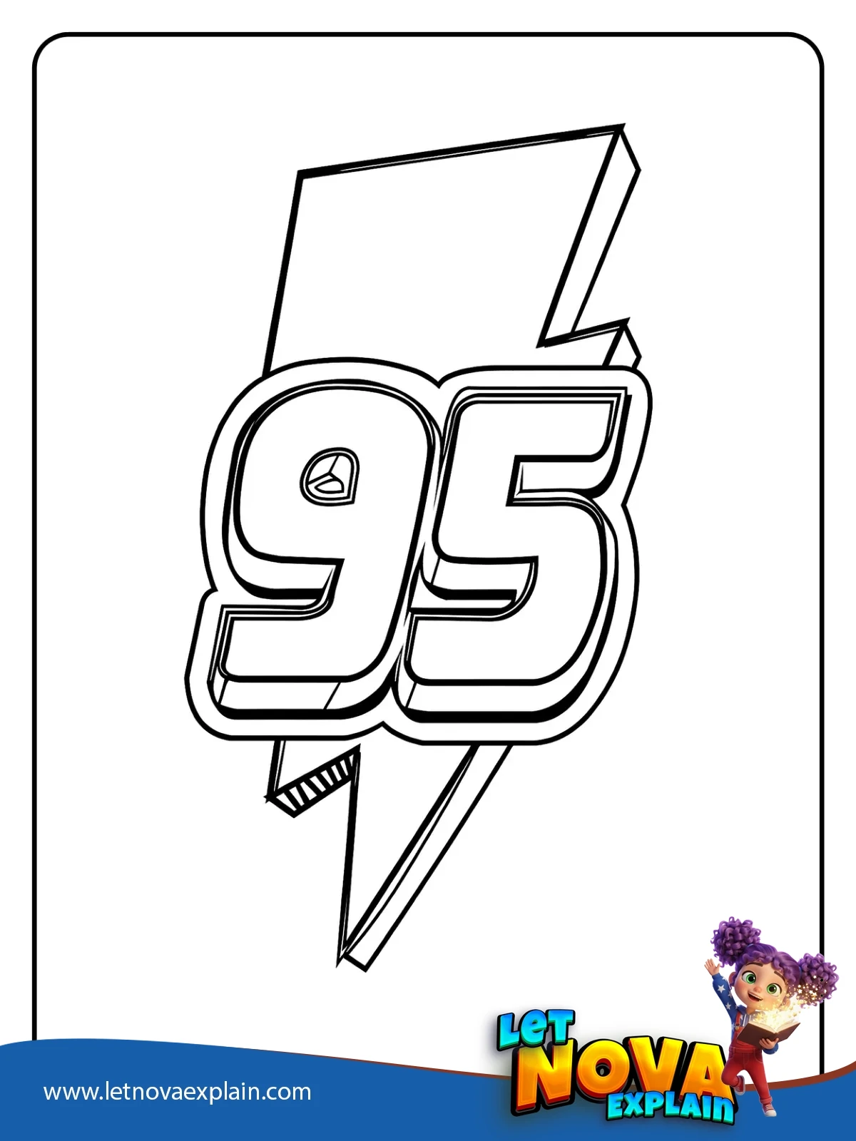 95 Bolt Logo coloring — Disegno da colorare