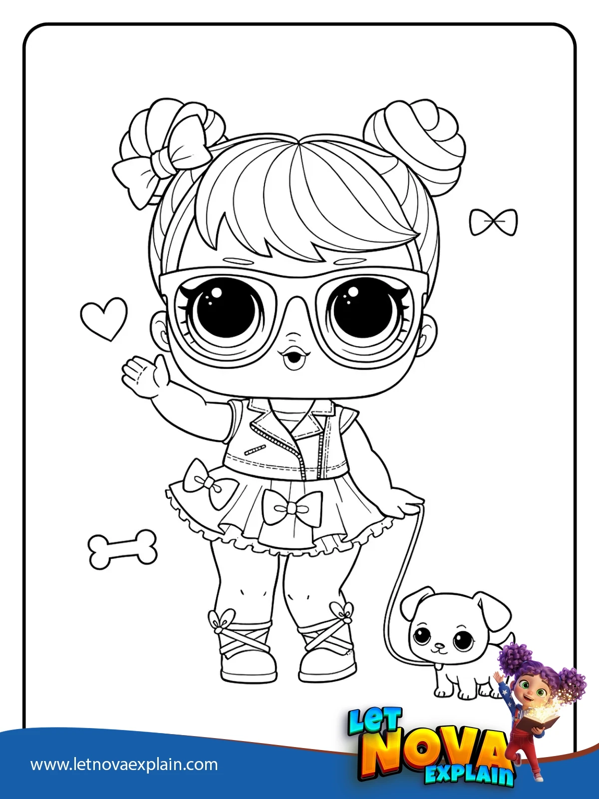Bon Bons Puppy Walk coloring — PDF imprimible