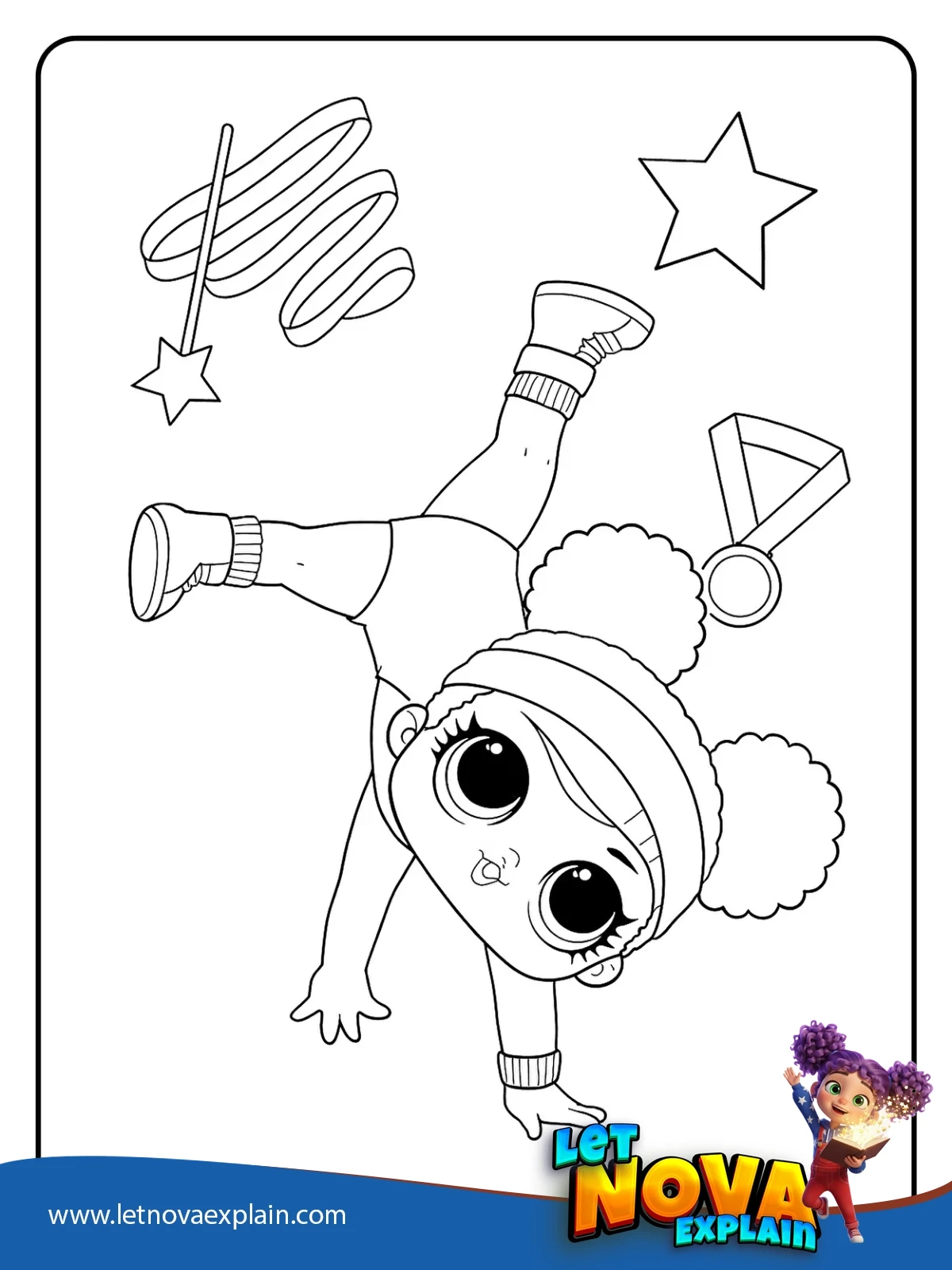 Hoops Mvp Cartwheel coloring — PDF imprimible